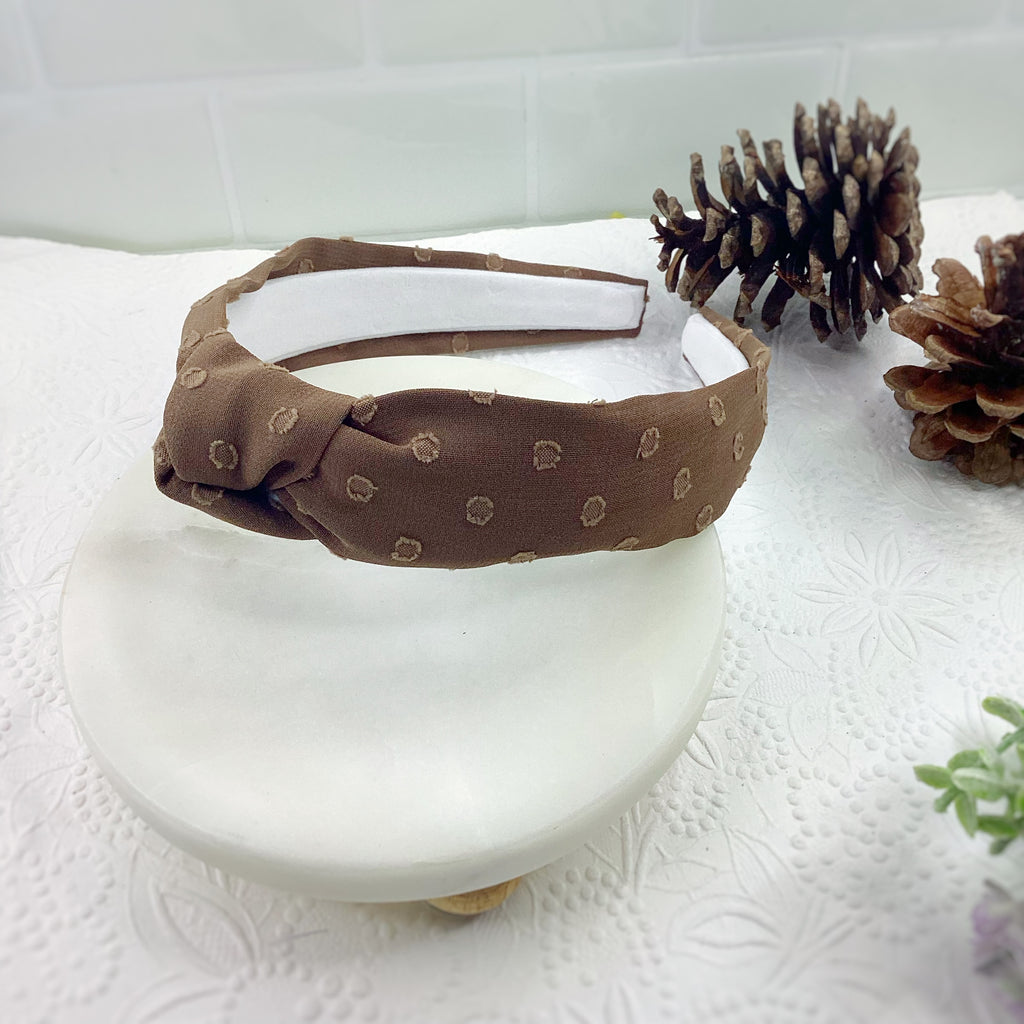 Fall Colors Solid Organza Dot Bow and Headband Collection