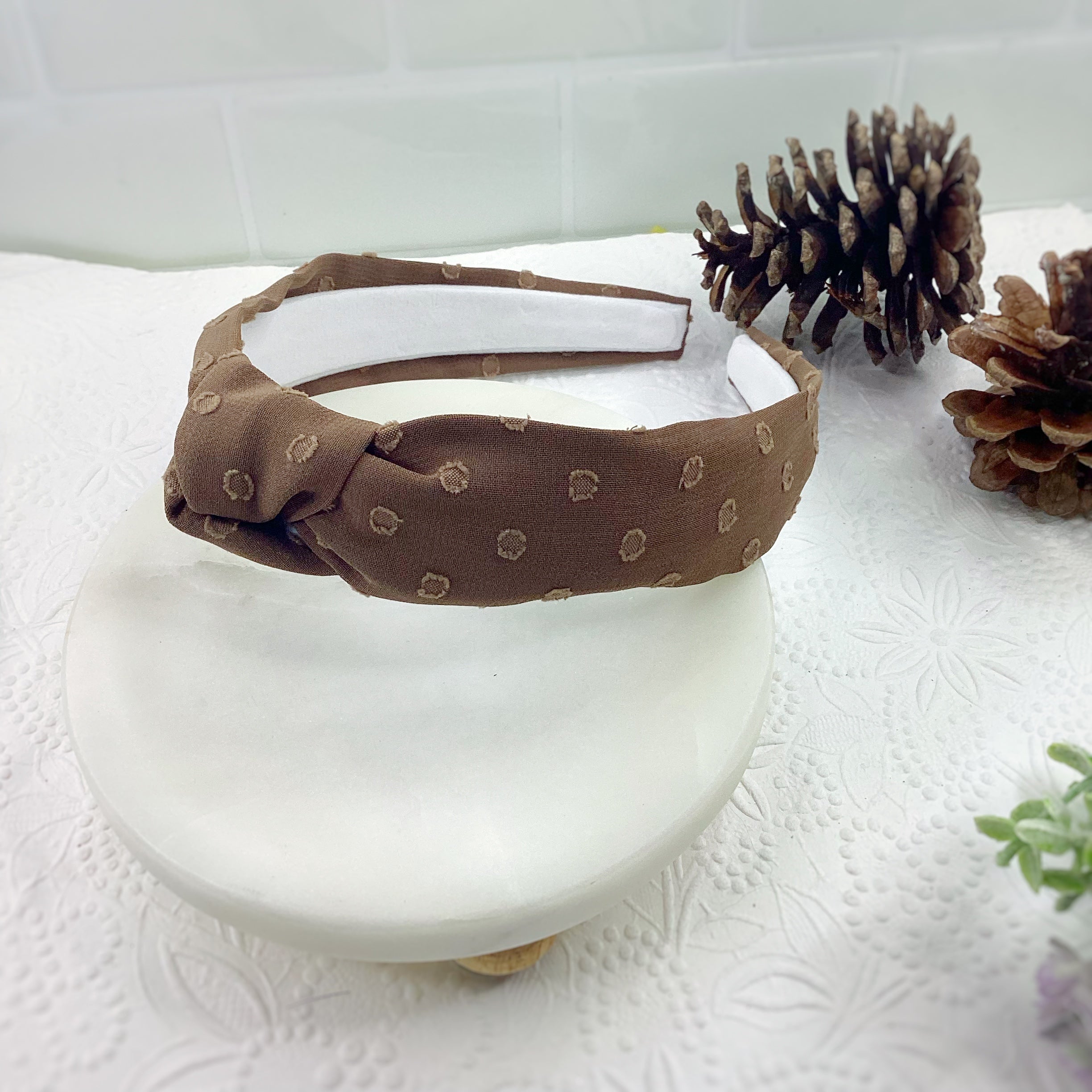 Fall Colors Solid Organza Dot Bow and Headband Collection