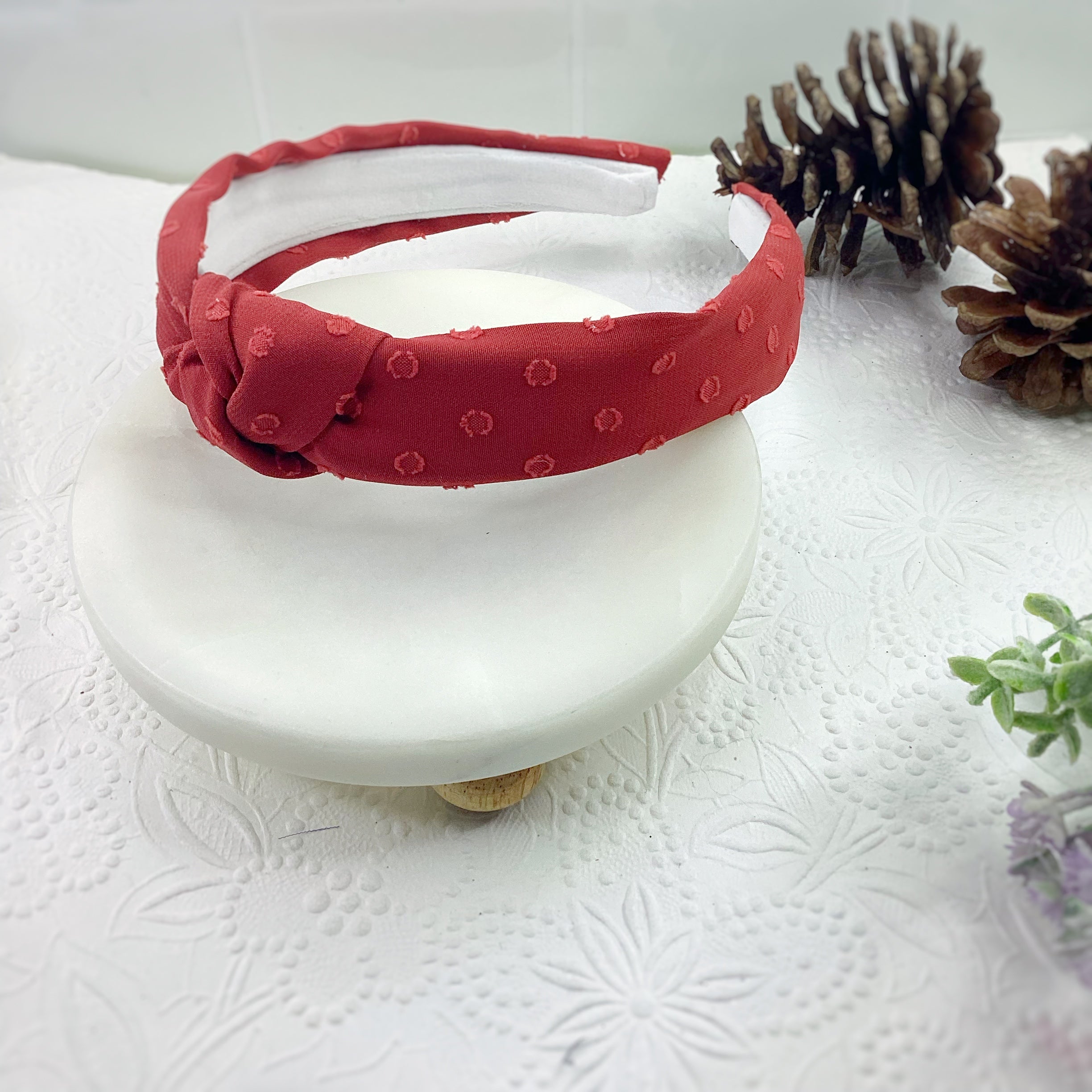 Fall Colors Solid Organza Dot Bow and Headband Collection