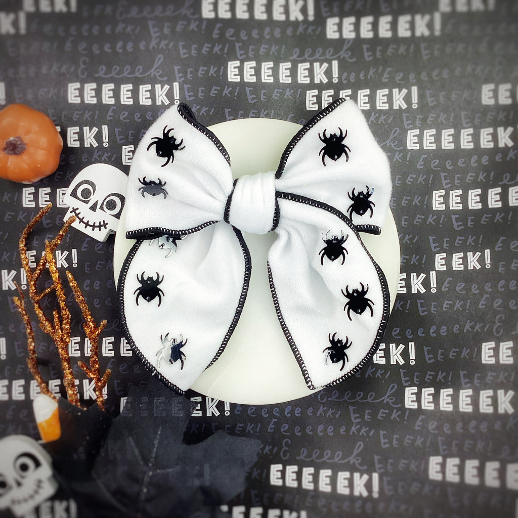 Spooky Spider Halloween Bow
