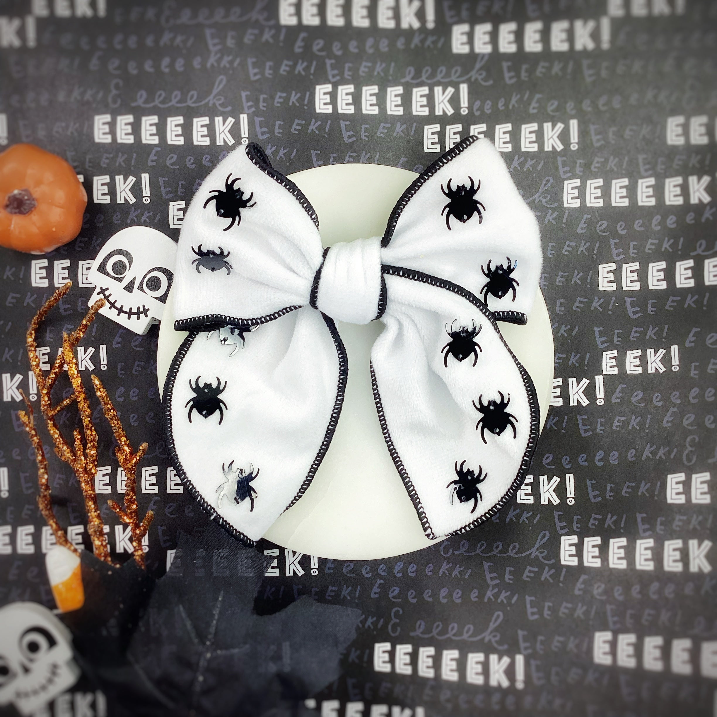 Spooky Spider Halloween Bow