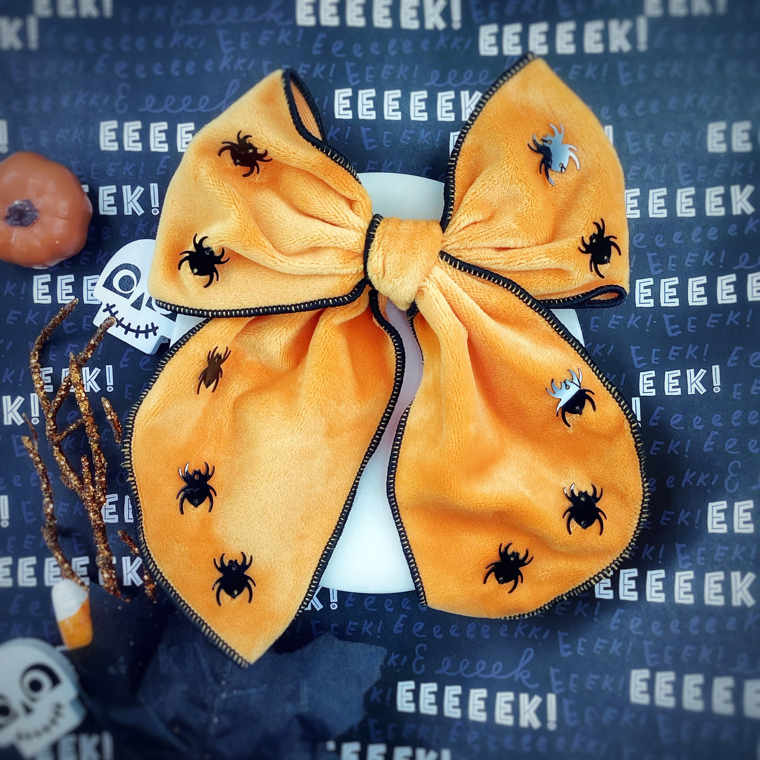 Spooky Spider Halloween Bow