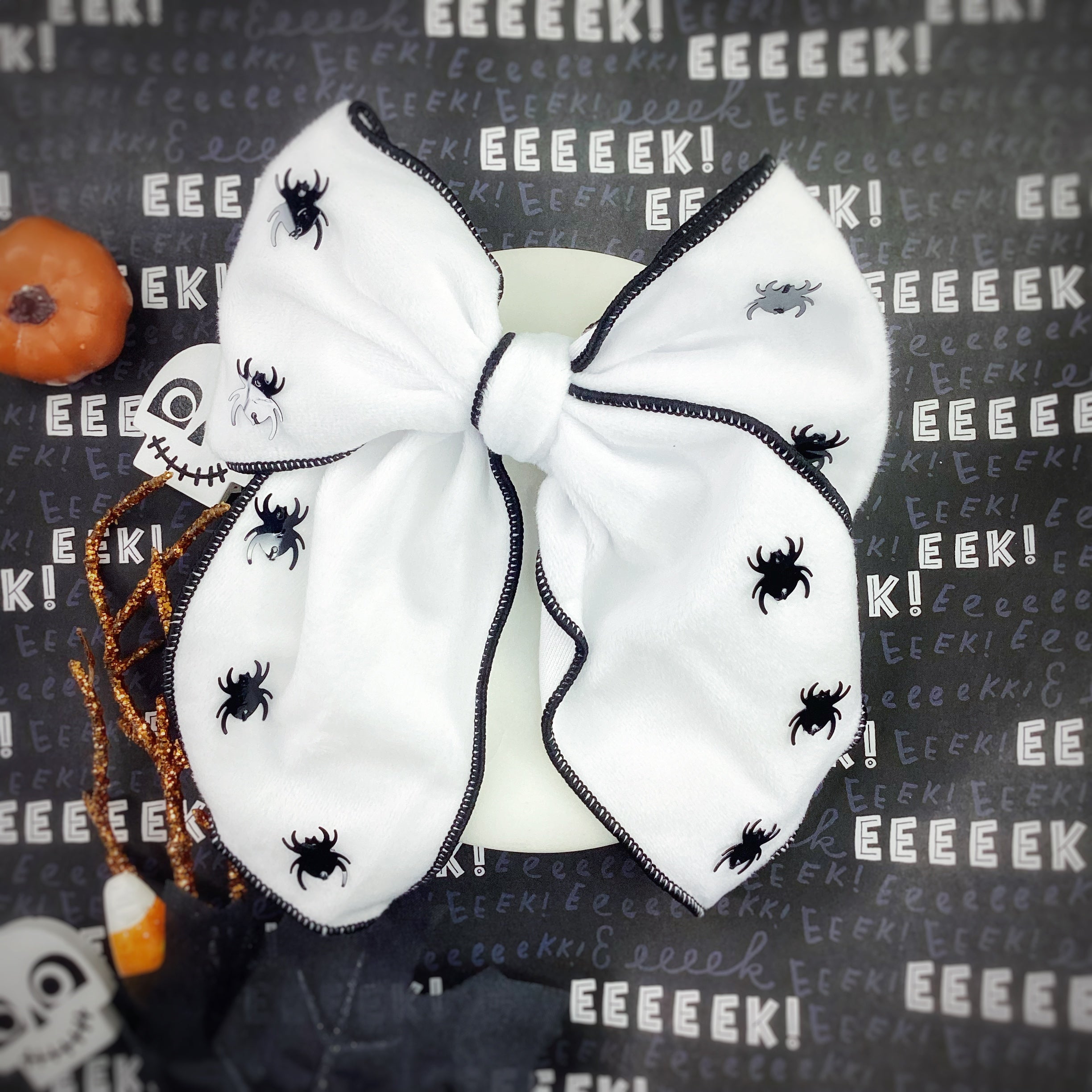 Spooky Spider Halloween Bow