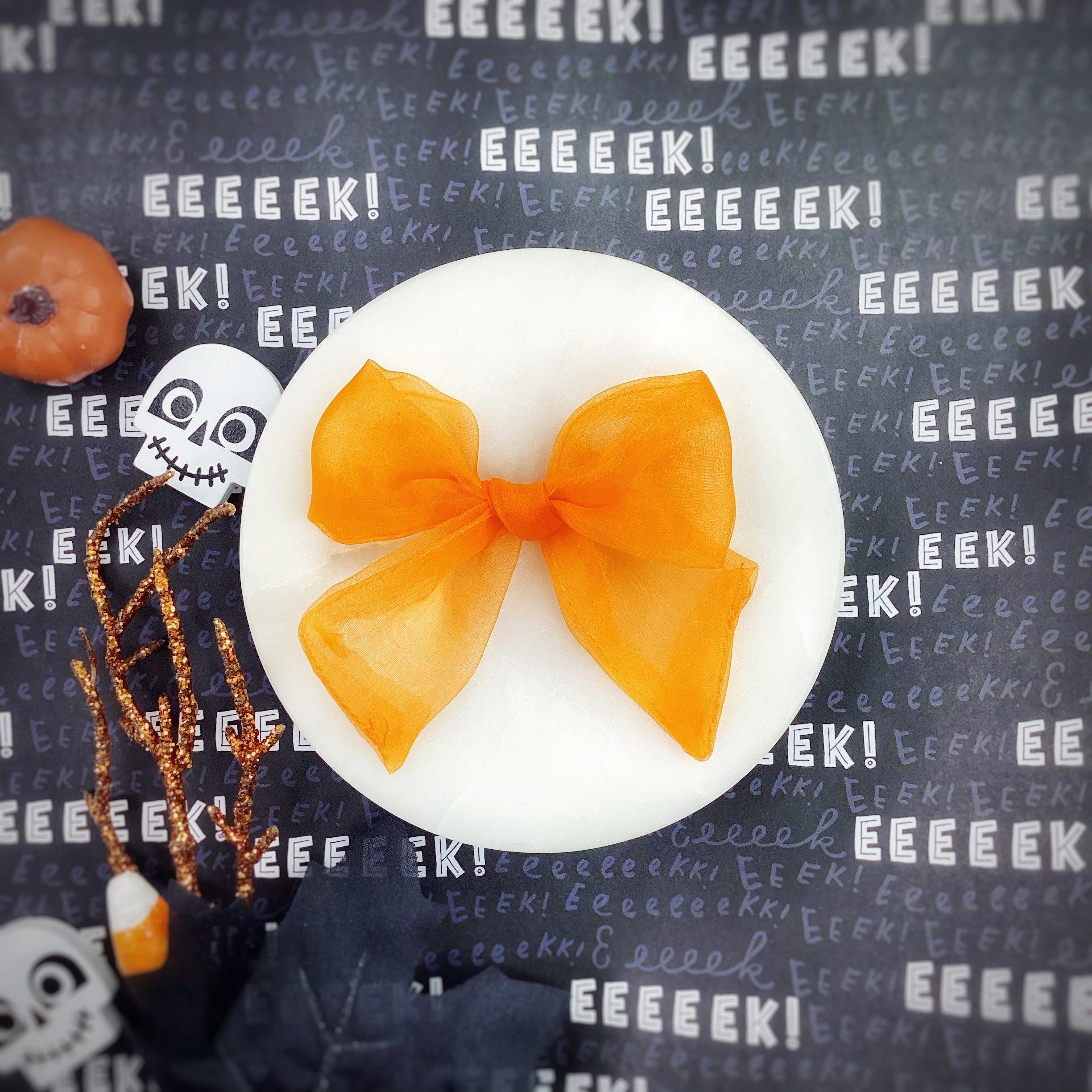 Orange Organza Bow Strip Collection