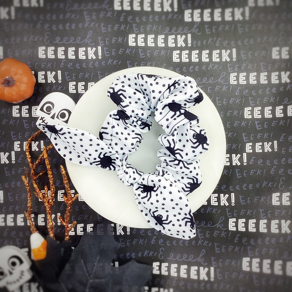 Polka Dot Spiders Bow Strip, Headband and Scrunchie Collection