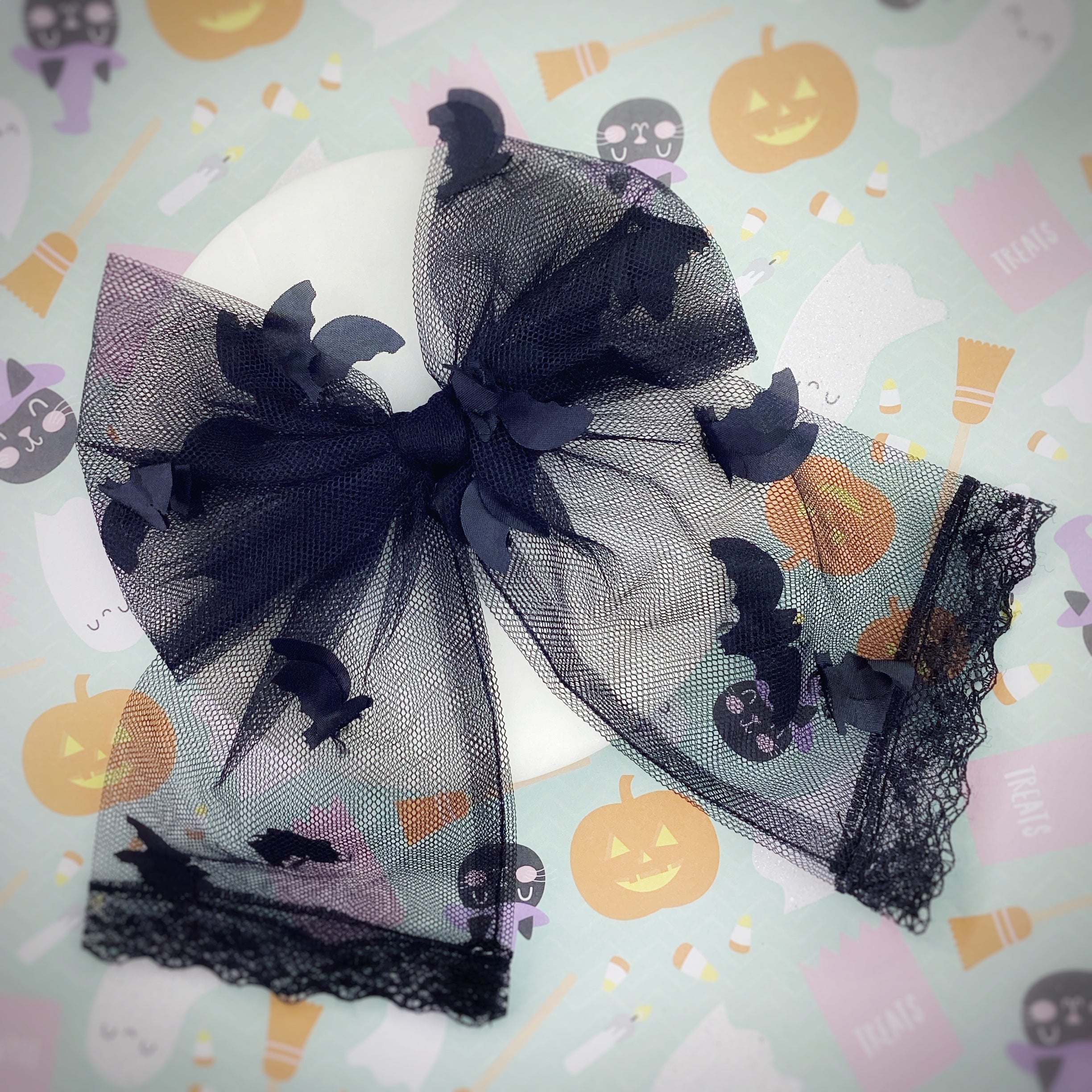 Bat Tulle Fluffy Tulle Bow