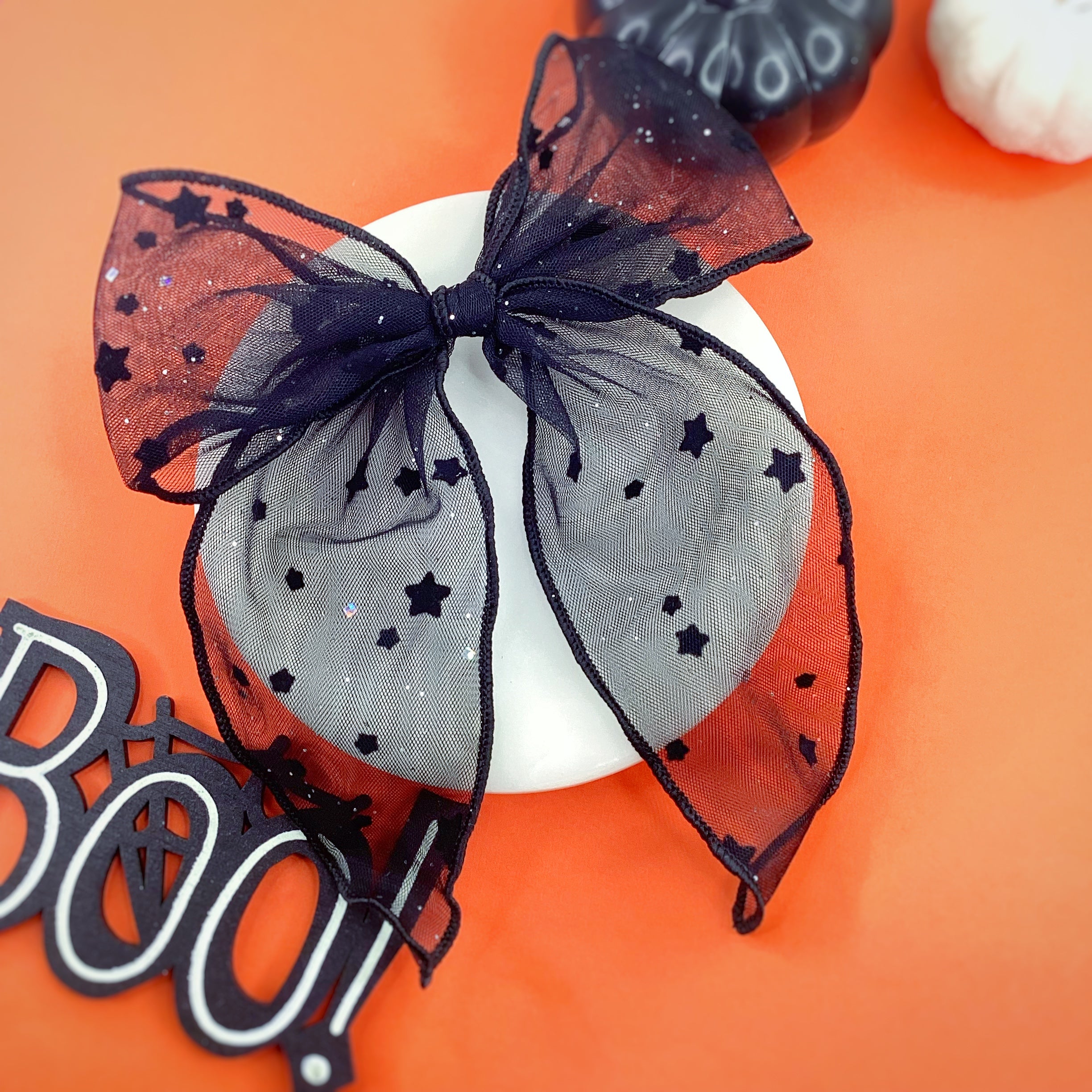 Black Tulle Stars Bow Strip Collection