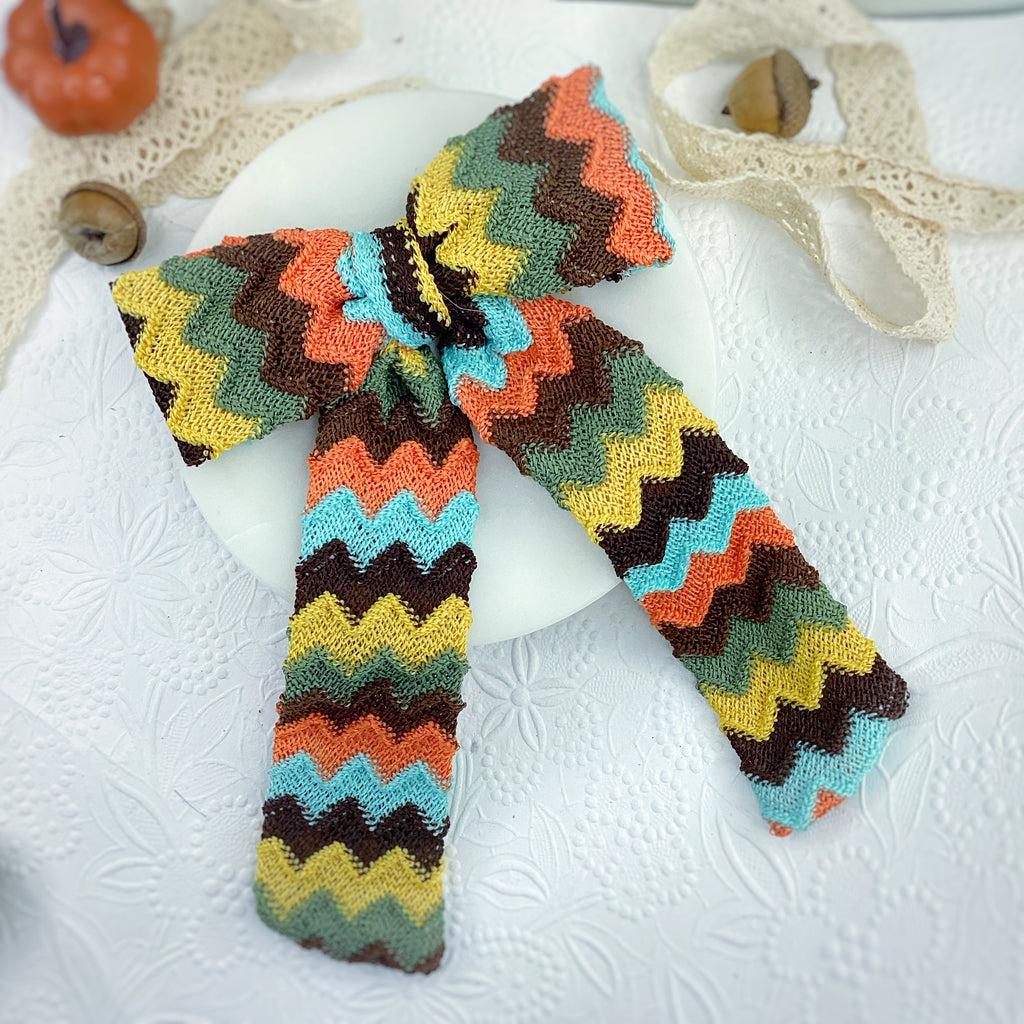 Autumn Knit Bow Strip, Headband and Scrunchie Collection