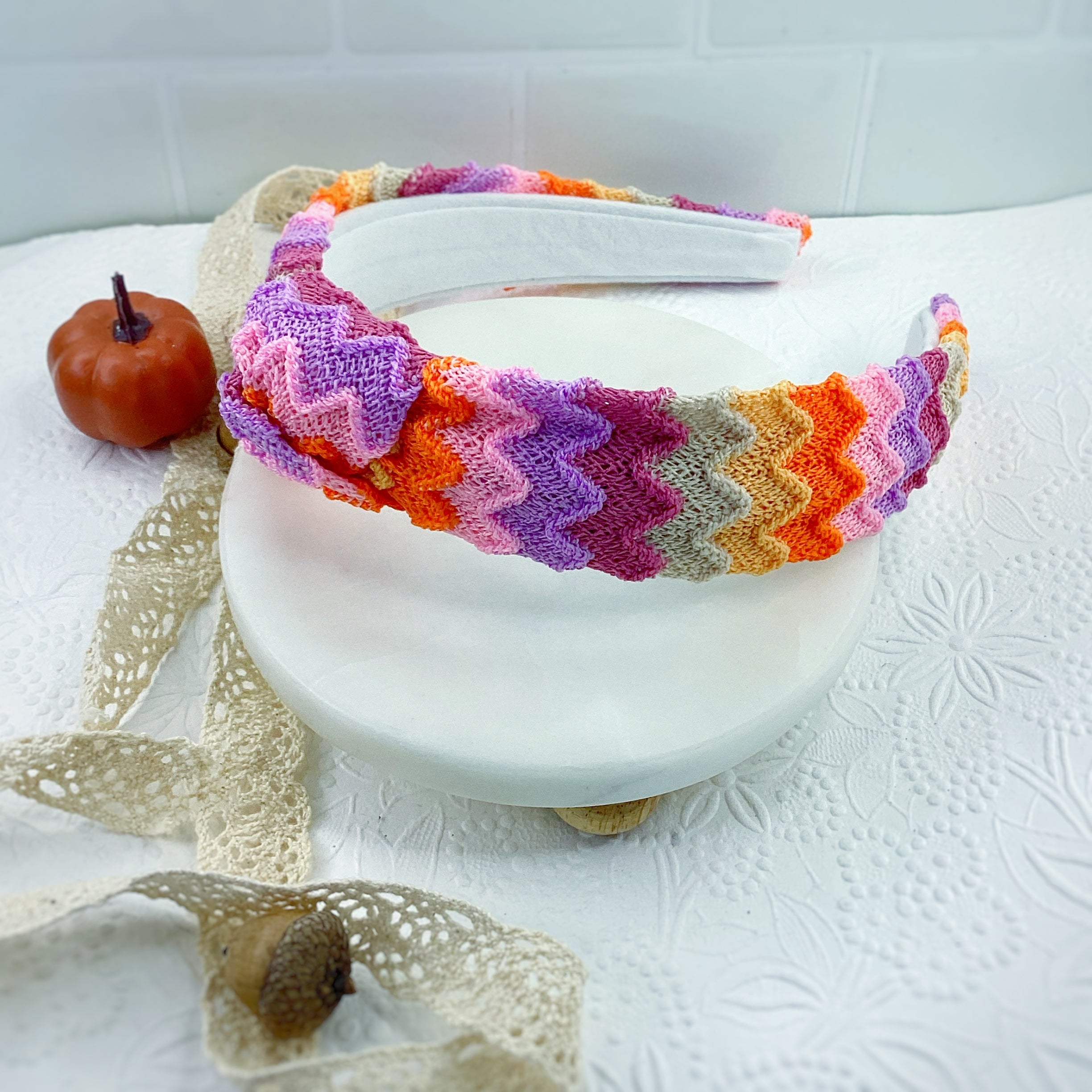 Autumn Knit Bow Strip, Headband and Scrunchie Collection