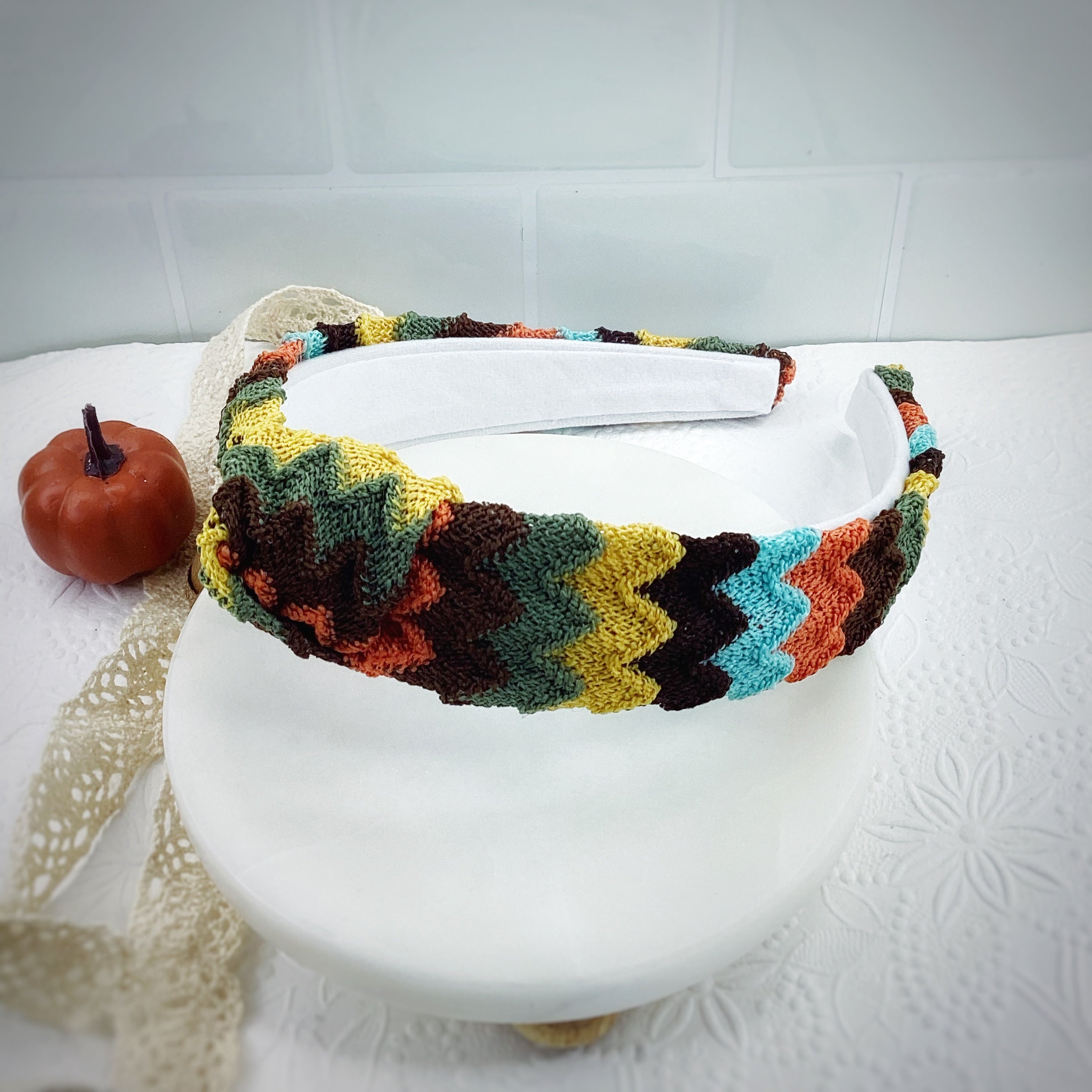 Autumn Knit Bow Strip, Headband and Scrunchie Collection