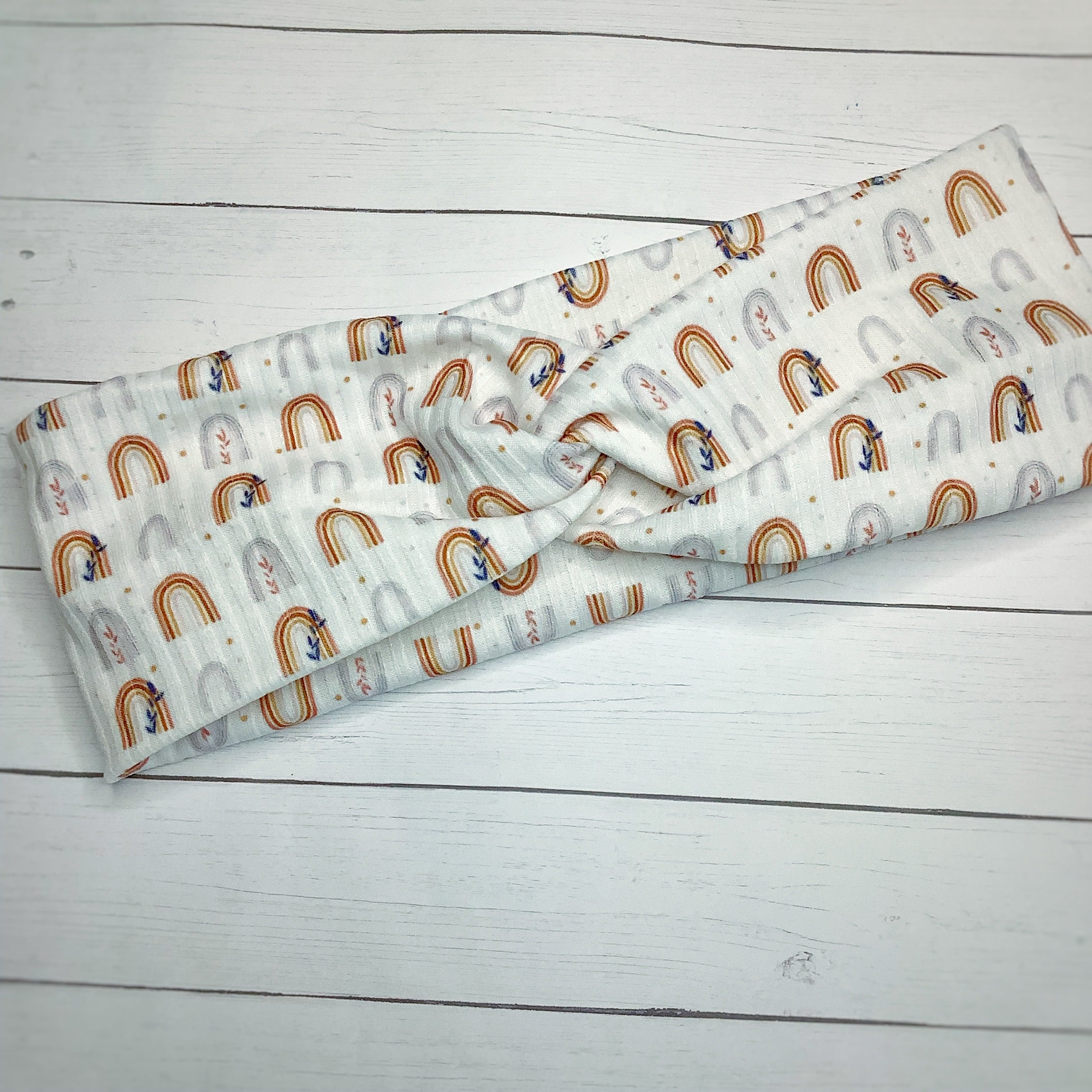 Neutral Rainbows Bow Strip, Headband and Scrunchie Collection