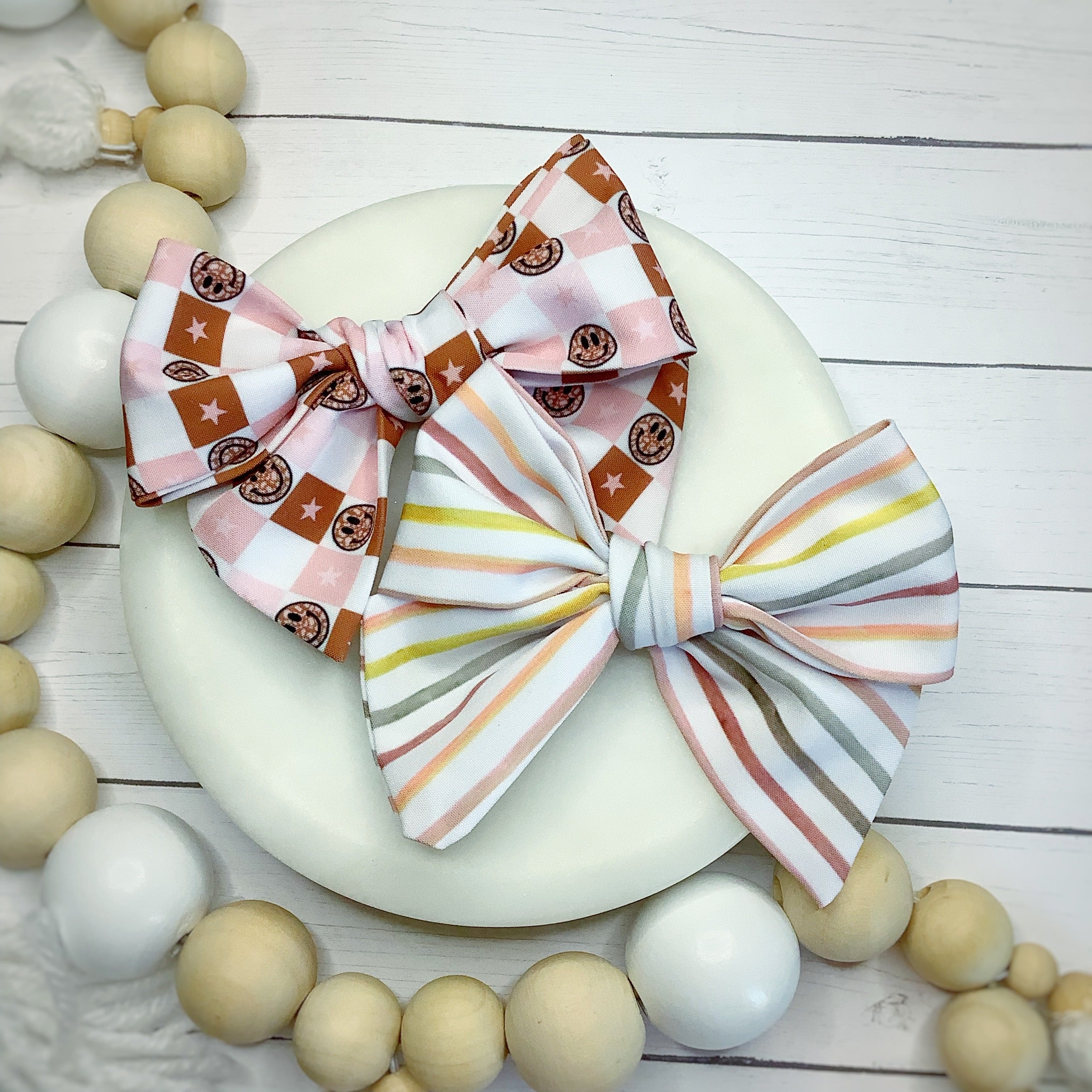 Happy Neutrals Bow Strip, Headband and Scrunchie Collection