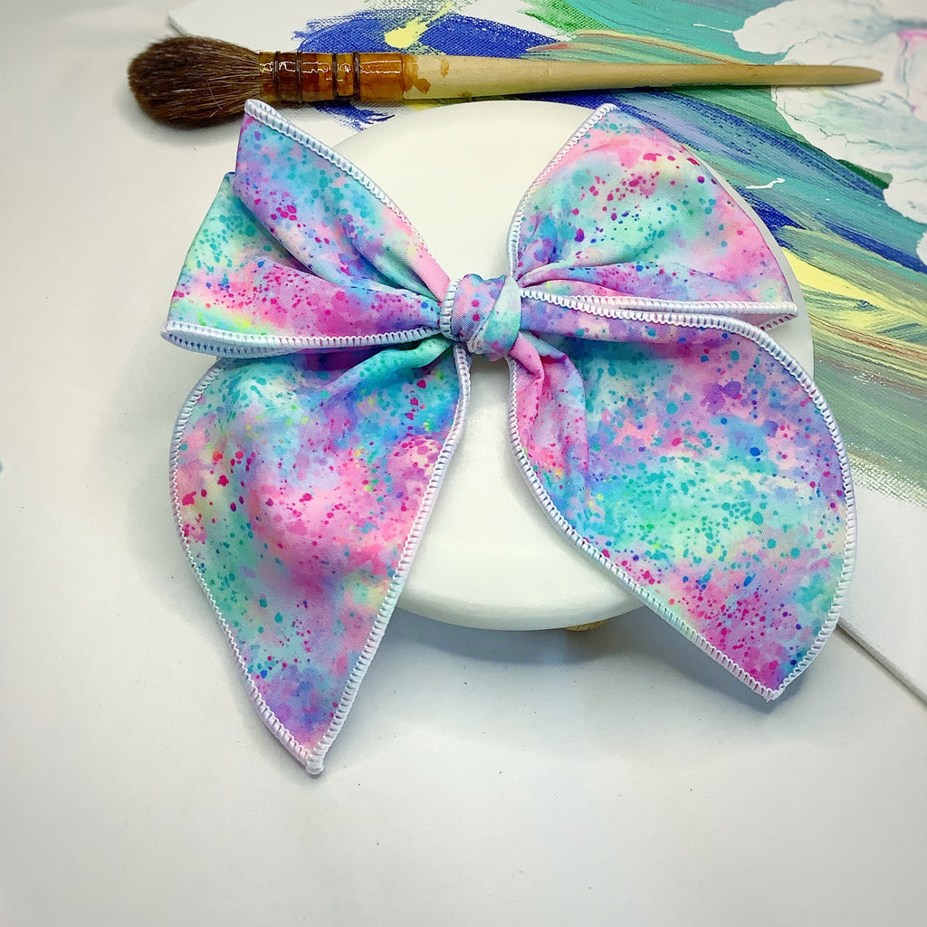 Spray Paint Rainbow Quinn Scrunchie, Headband and Bow Collection