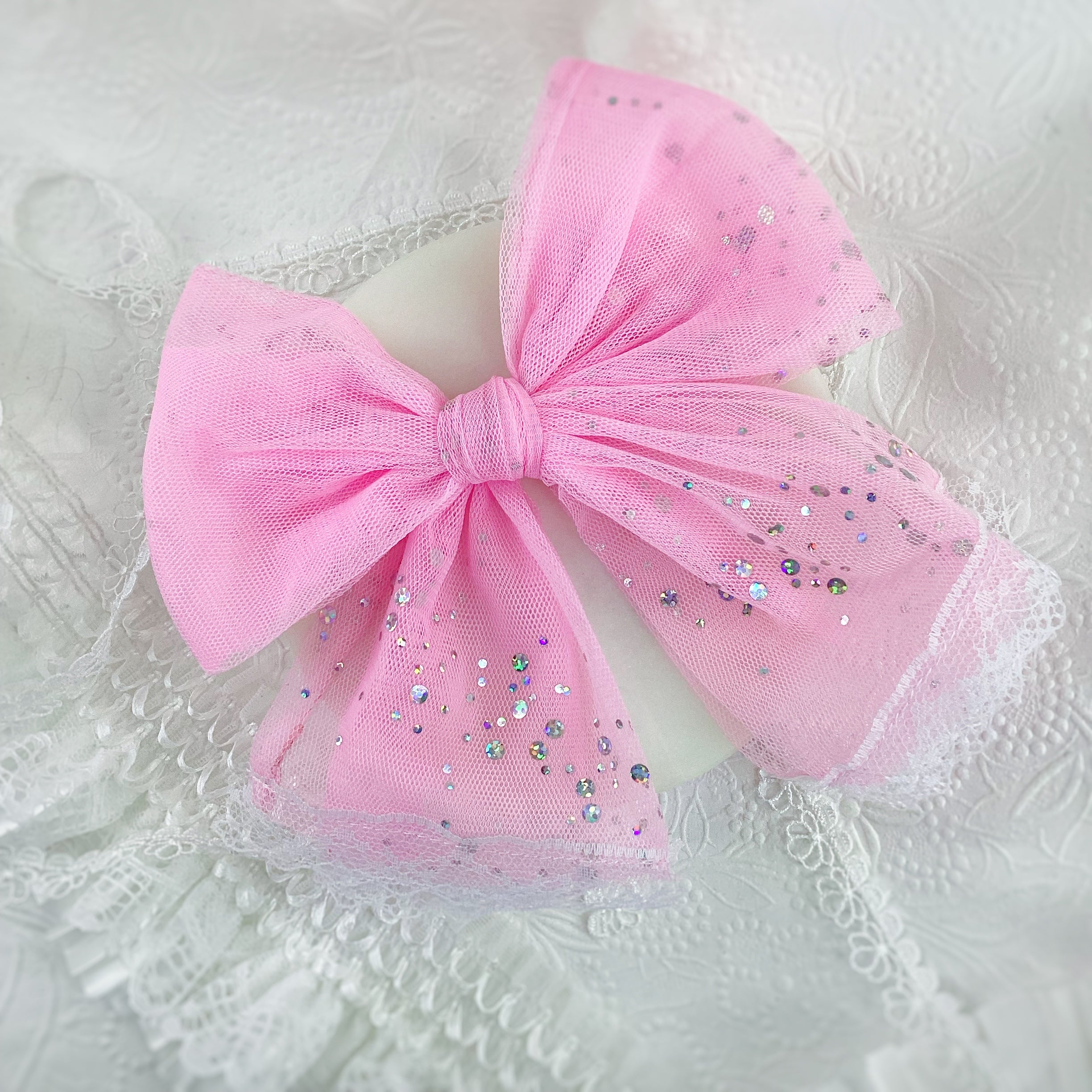 Sparkle Swirl Fluffy Tulle Bow Collection