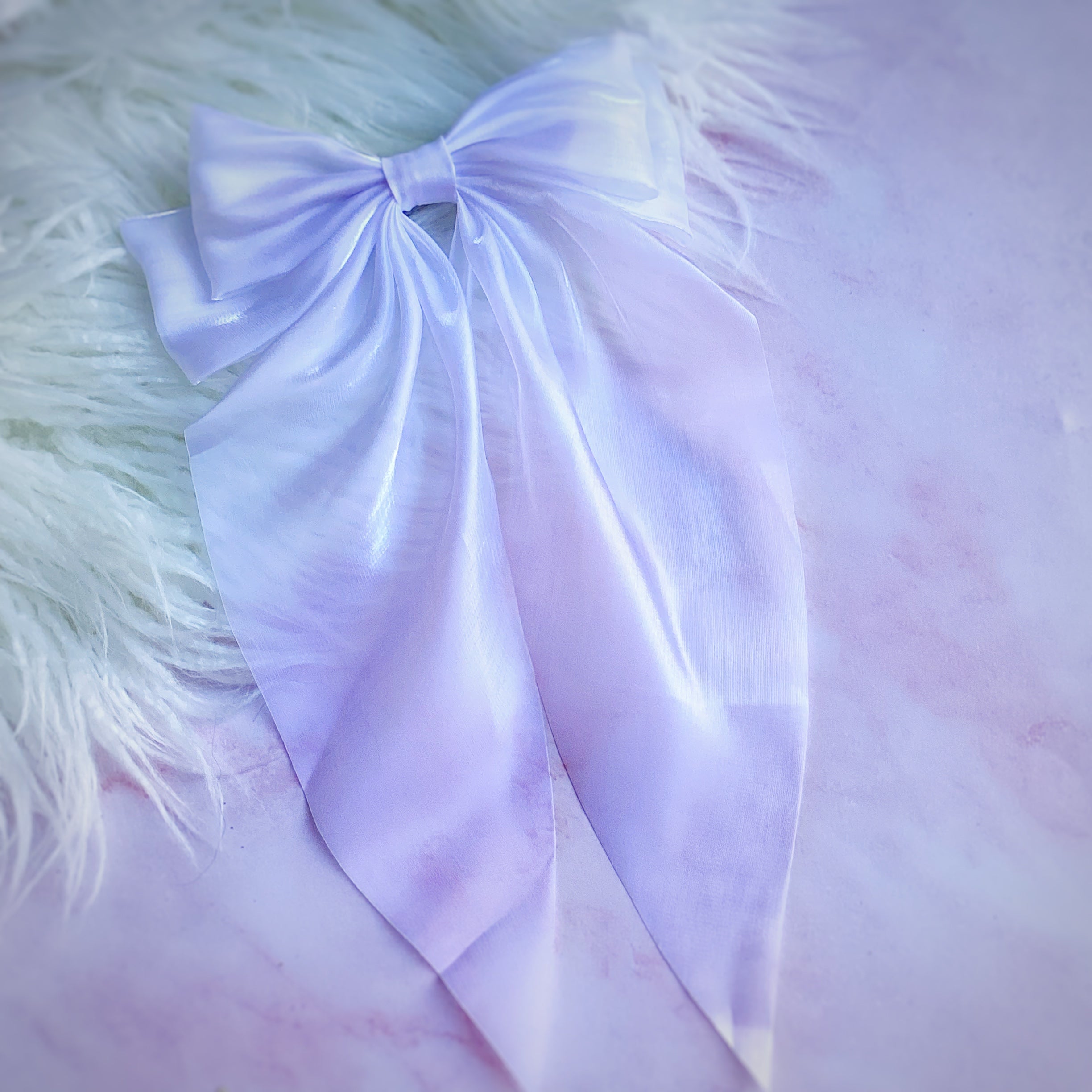 Pastel Pearl Organza Coquette Bow