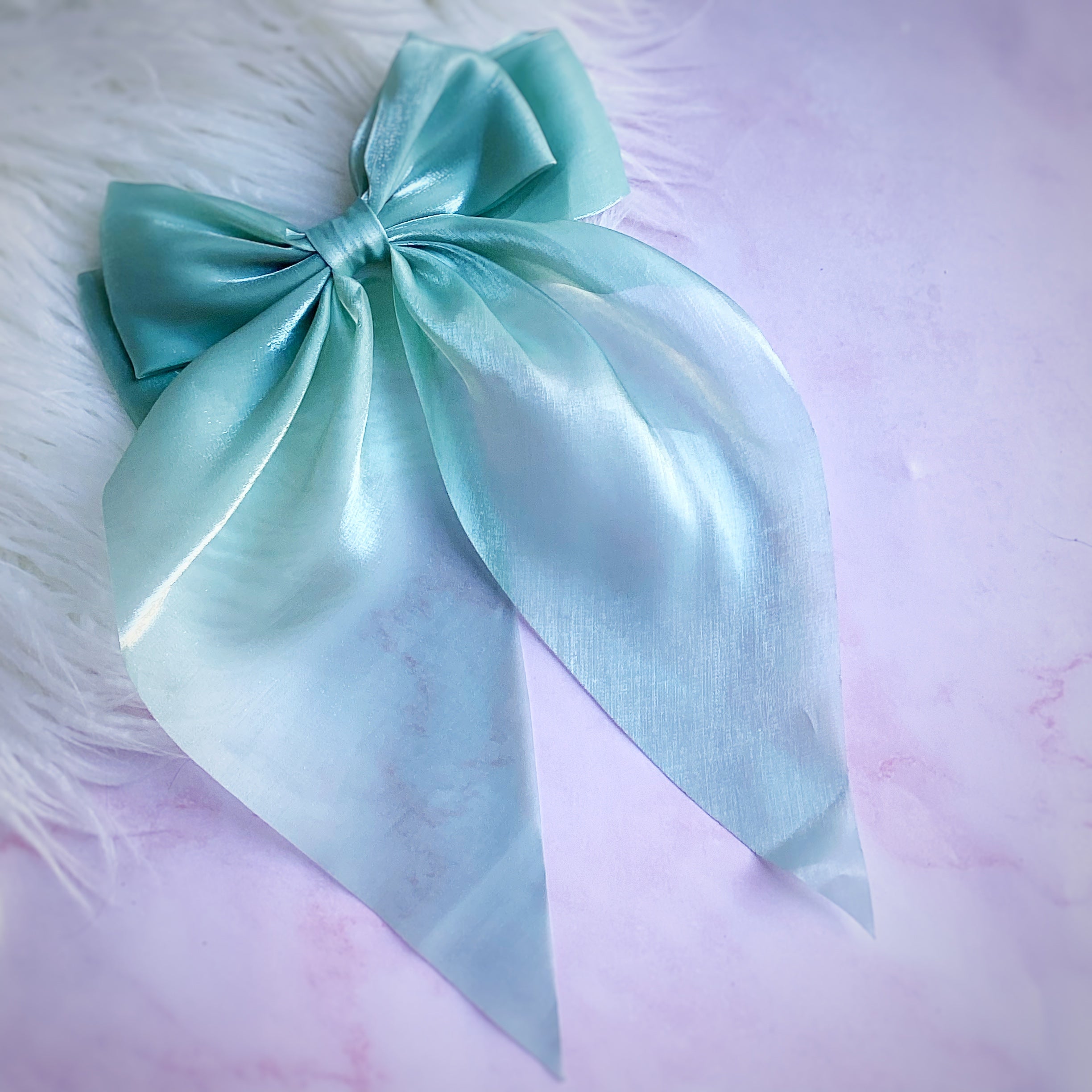 Pastel Pearl Organza Coquette Bow