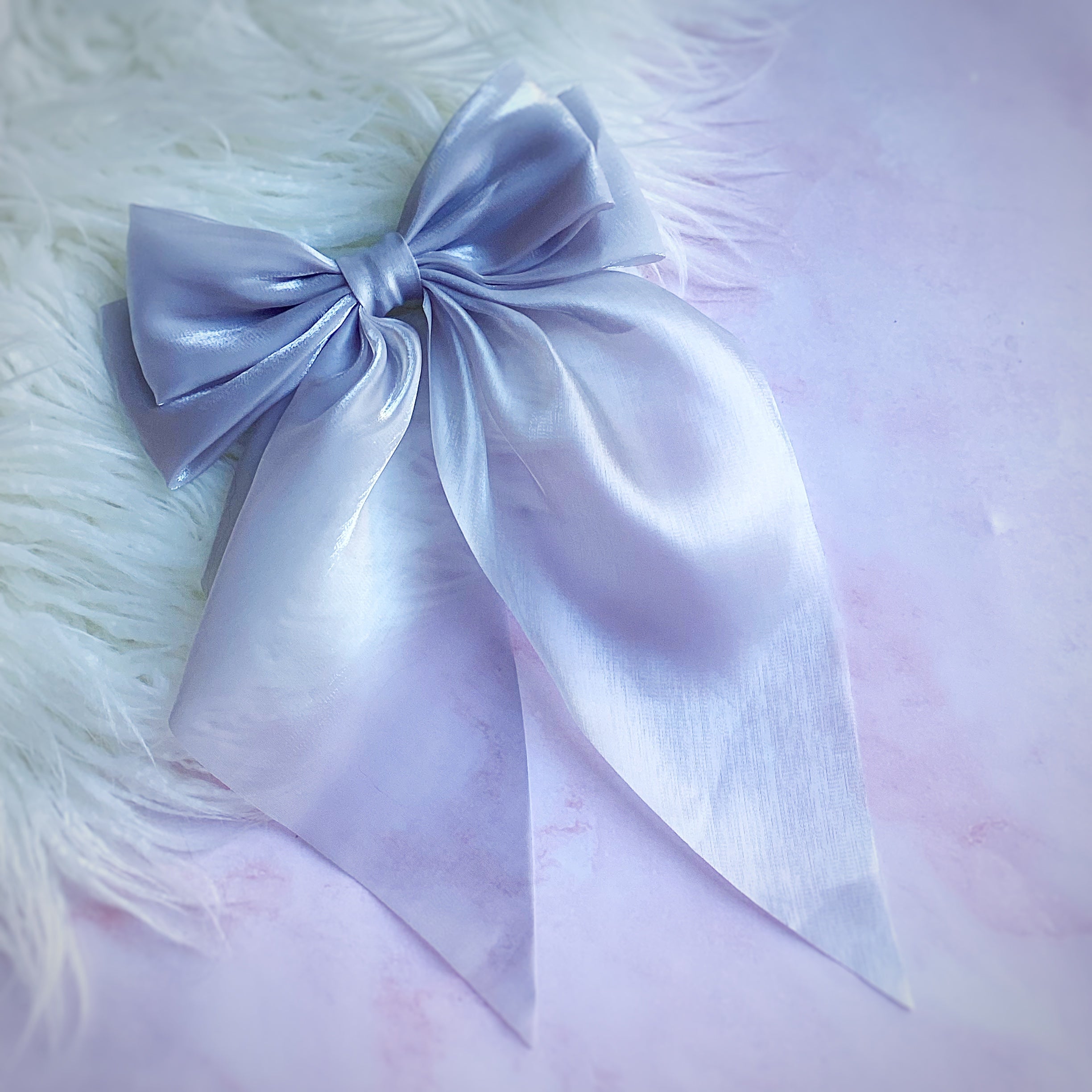 Pastel Pearl Organza Coquette Bow