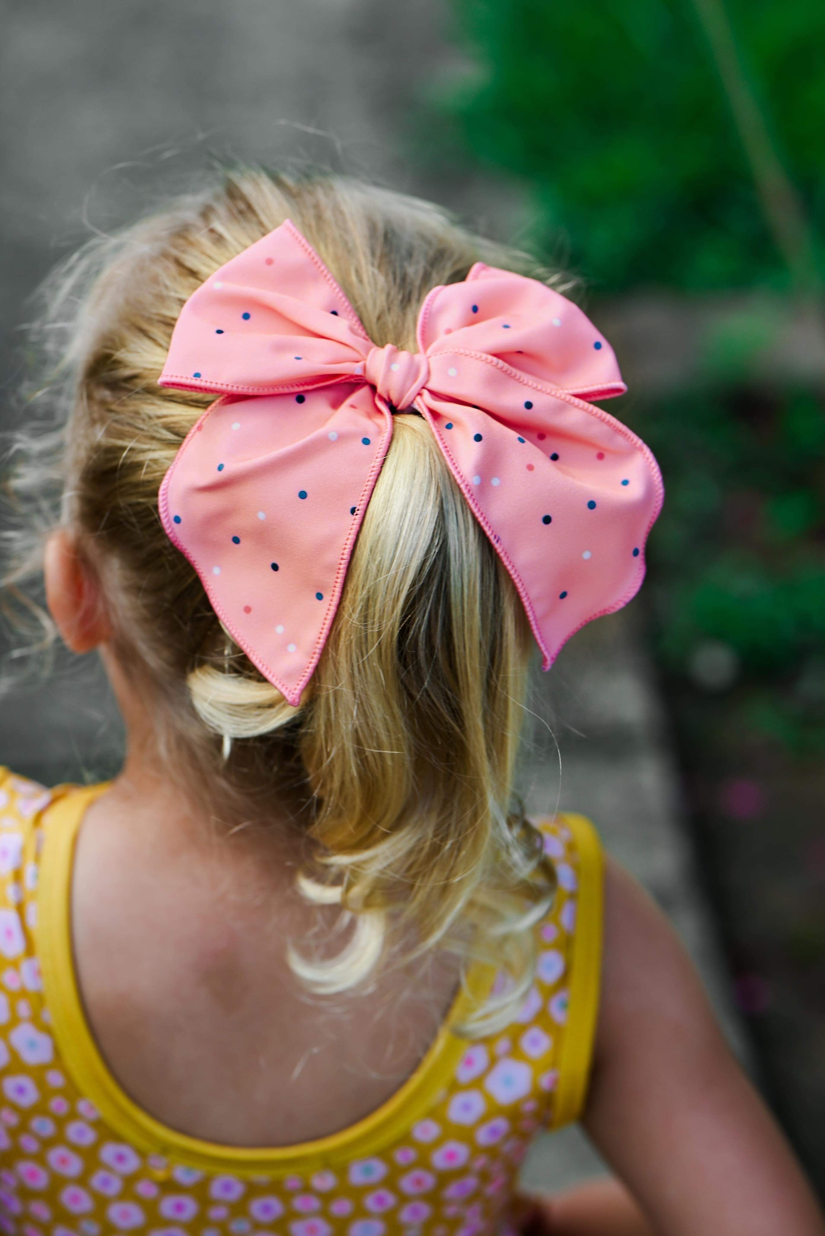 Rose Dots Bow Strip and Scrunchie Collection
