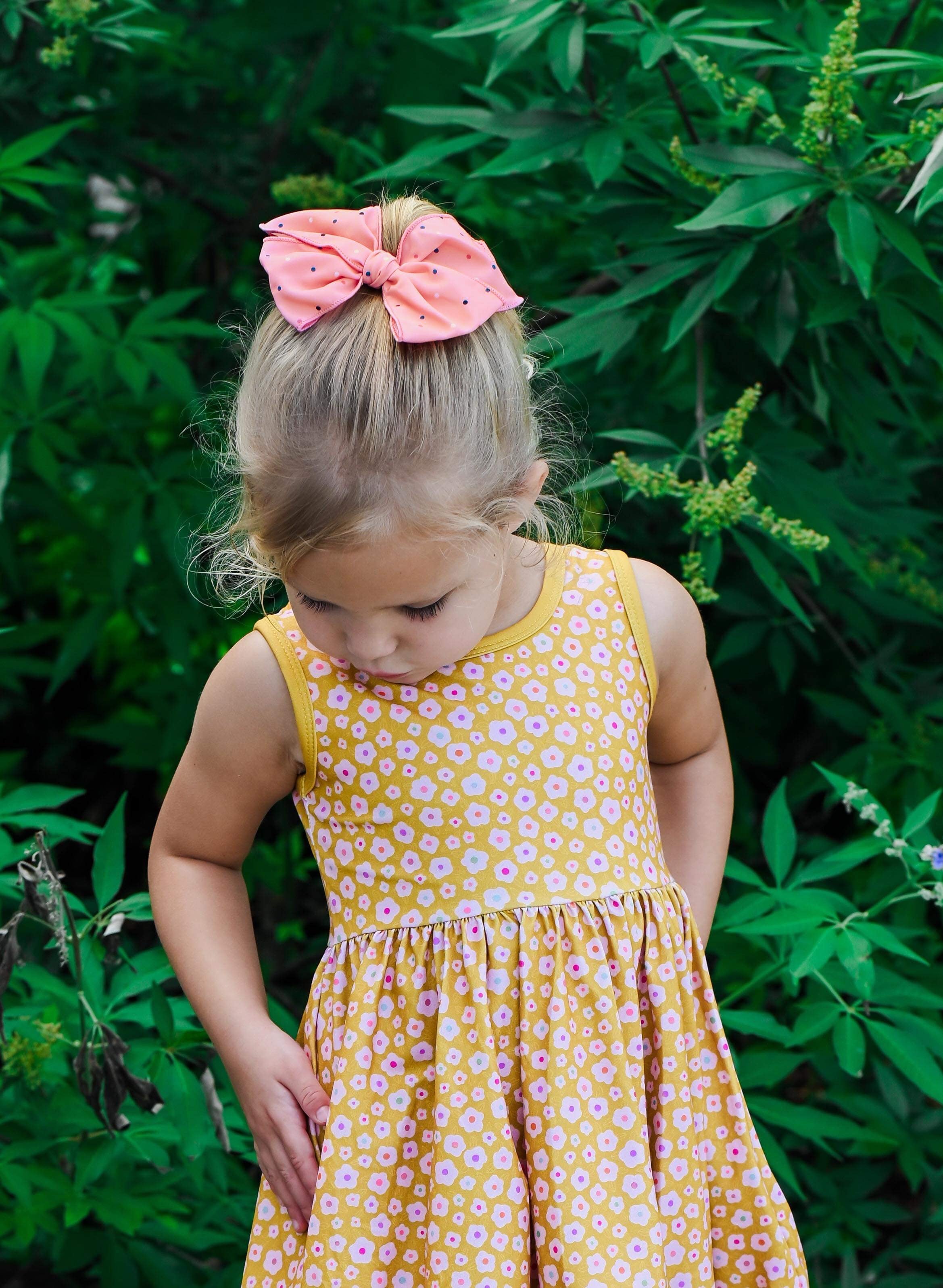 Rose Dots Bow Strip and Scrunchie Collection