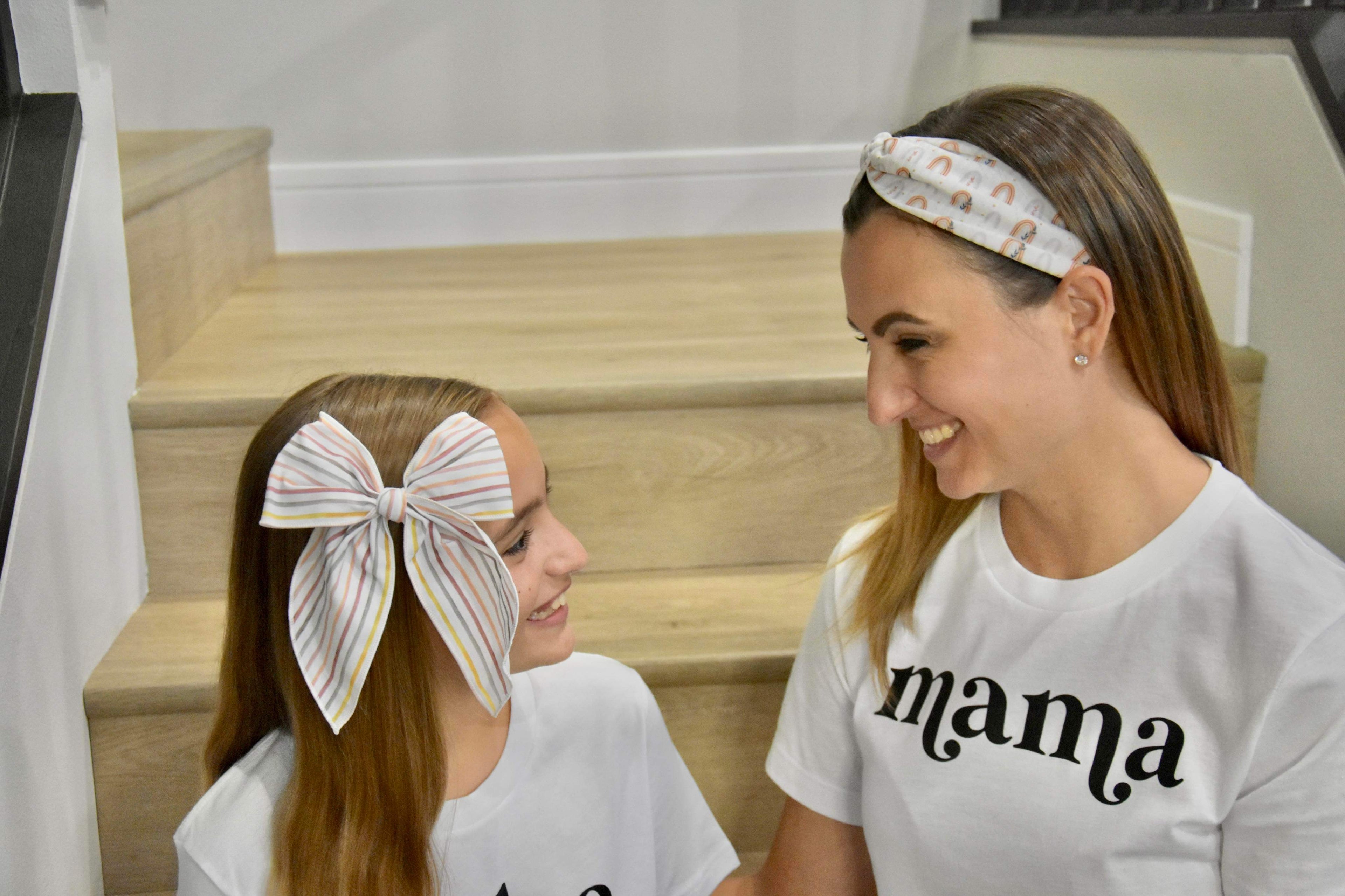 Neutral Rainbows Bow Strip, Headband and Scrunchie Collection