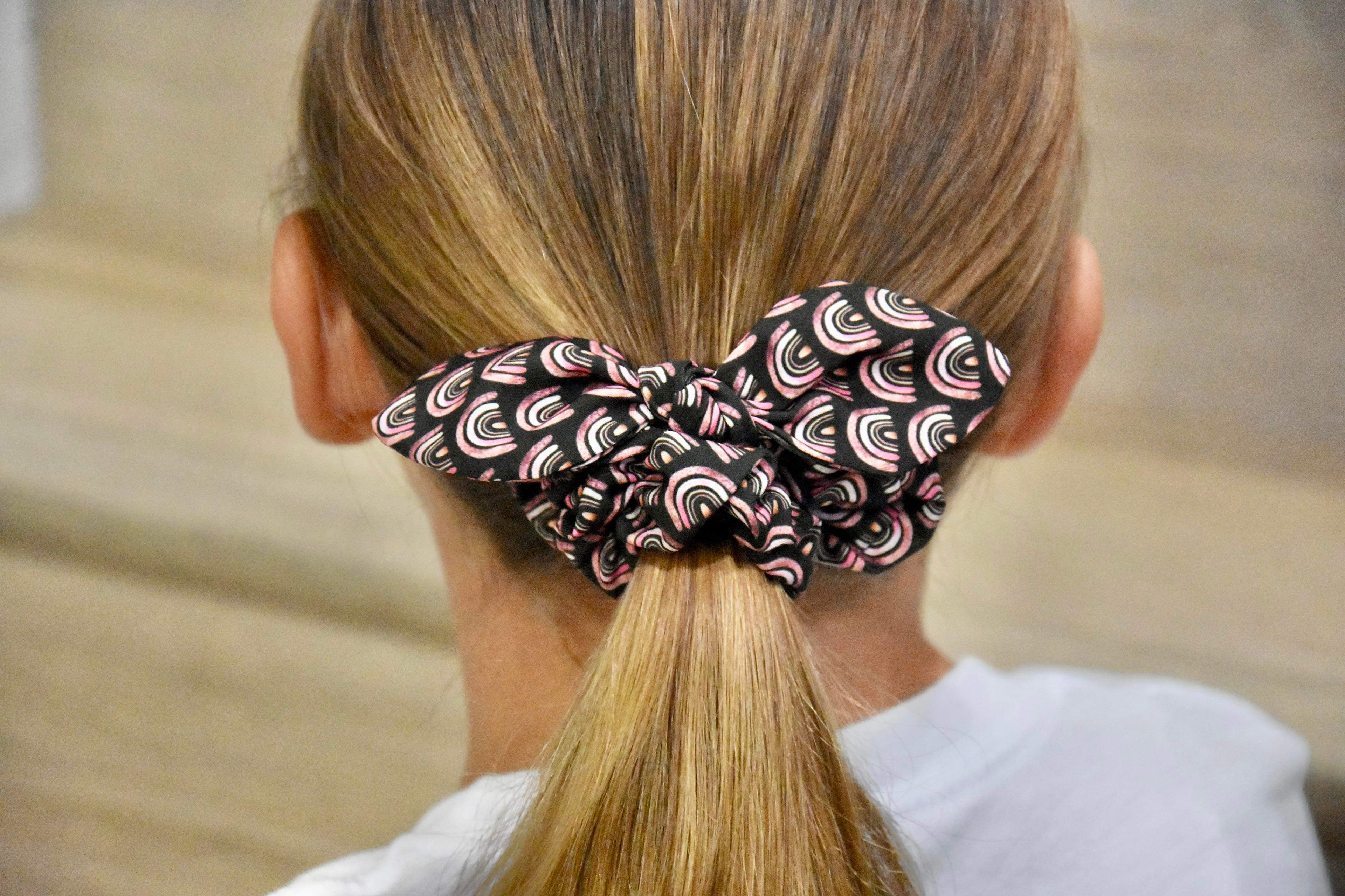 Dark Rainbows Bow Strip and Scrunchie Collection