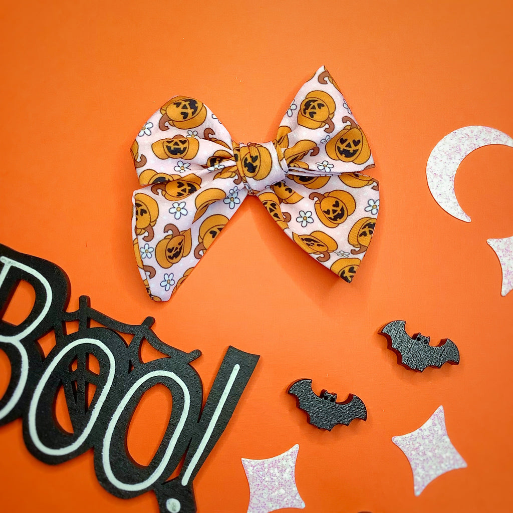 Happy Jack-o-Lanterns Quinn Scrunchie, Headband and Bow Collection