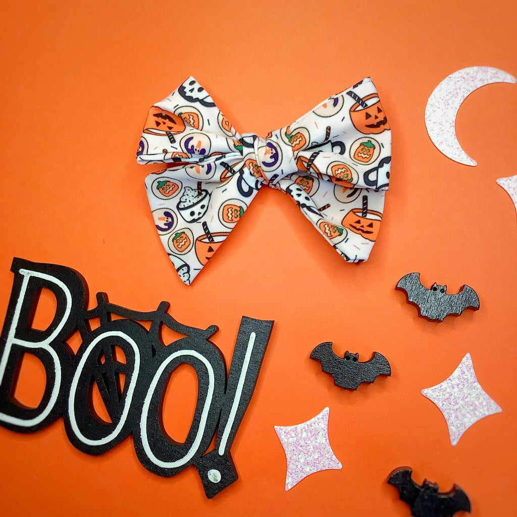 Halloween Cookies and Cocoa Quinn Scrunchie, Headband and Bow Collection