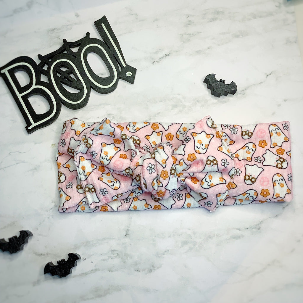 Groovy Ghosts Baby Headwrap, Quinn Scrunchie, Headband, and Bow Collection