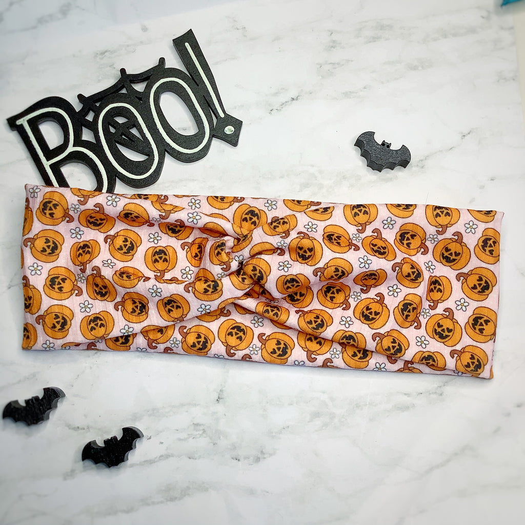 Happy Jack-o-Lanterns Quinn Scrunchie, Headband and Bow Collection