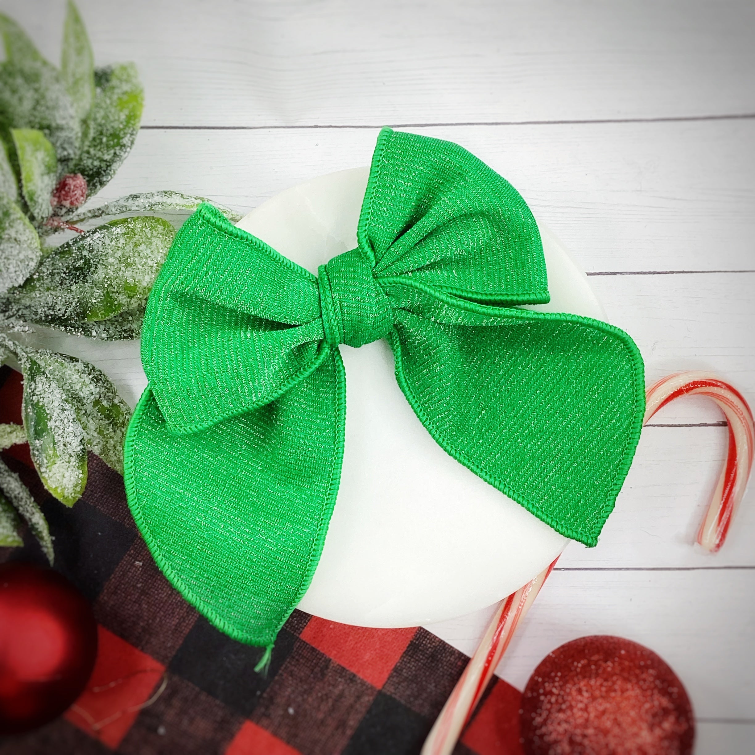 Christmas Sparkle Solids Pre-Tied Bow Strip Collection