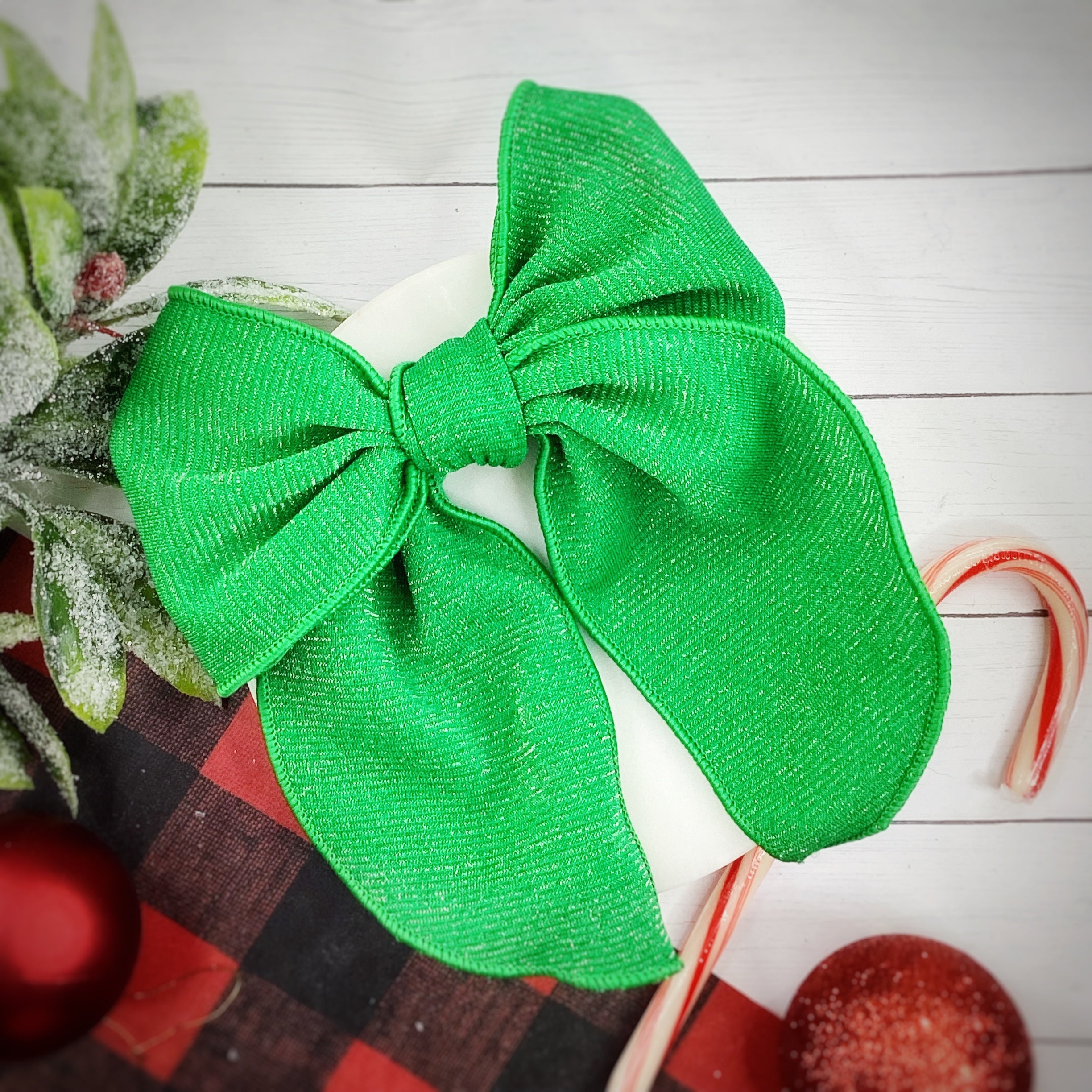 Christmas Sparkle Solids Pre-Tied Bow Strip Collection
