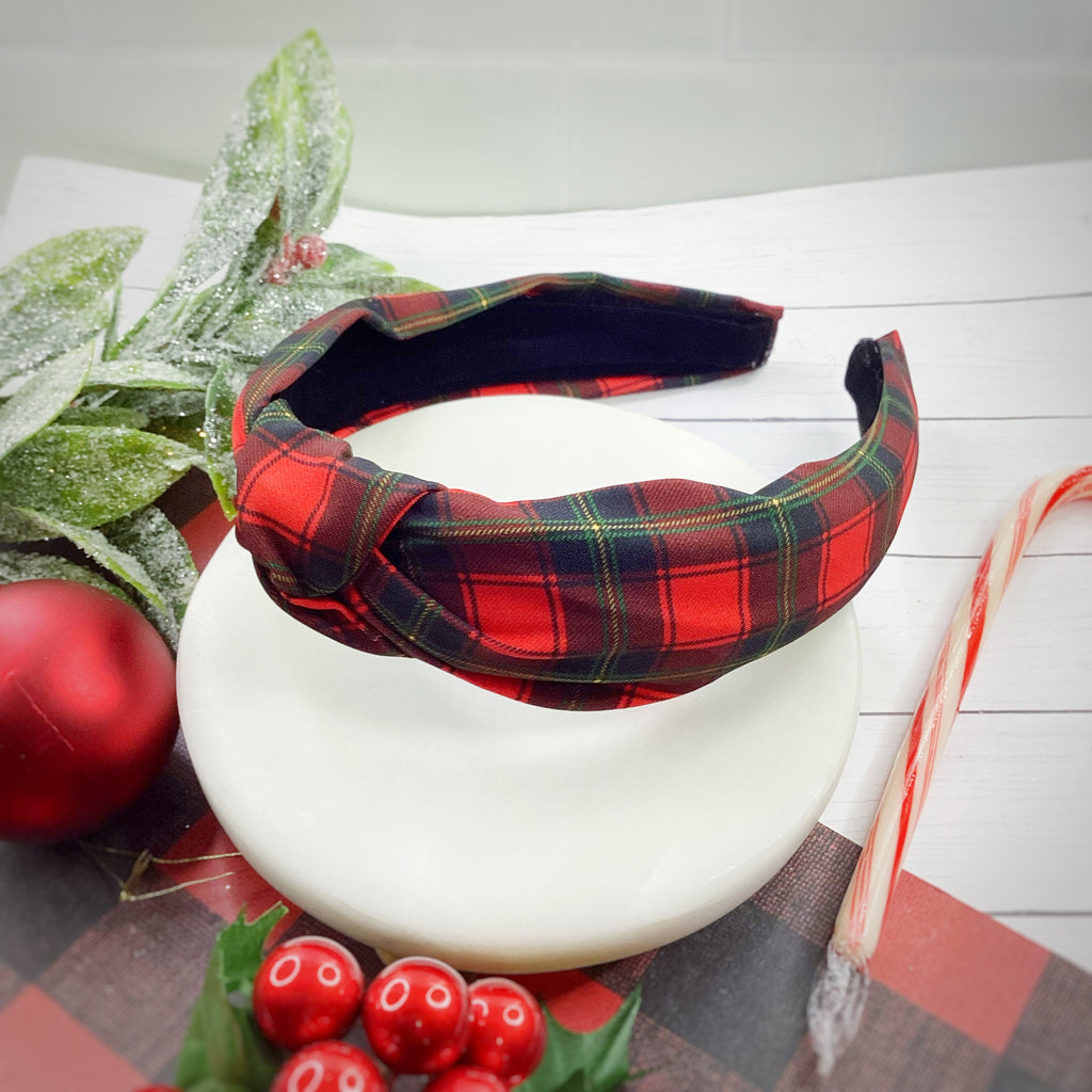 Christmas Plaid Headband and Scrunchie Collection