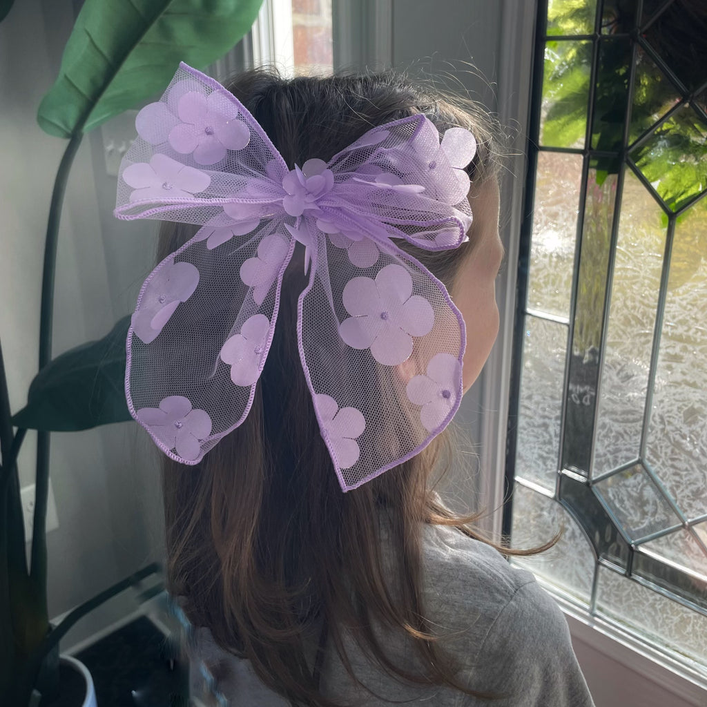 Delicate Floral Organza Pre-Tied Bow Strip Collection