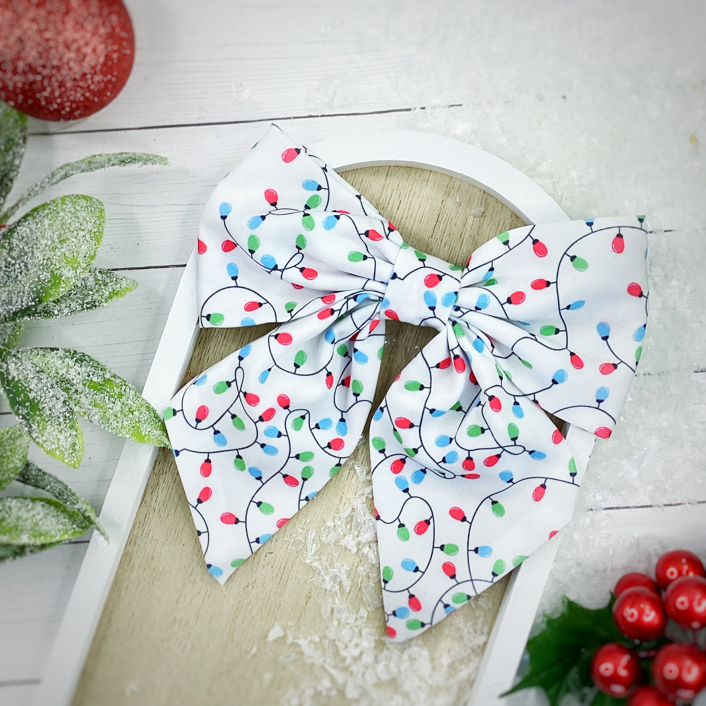 Christmas Lights Finished Bow