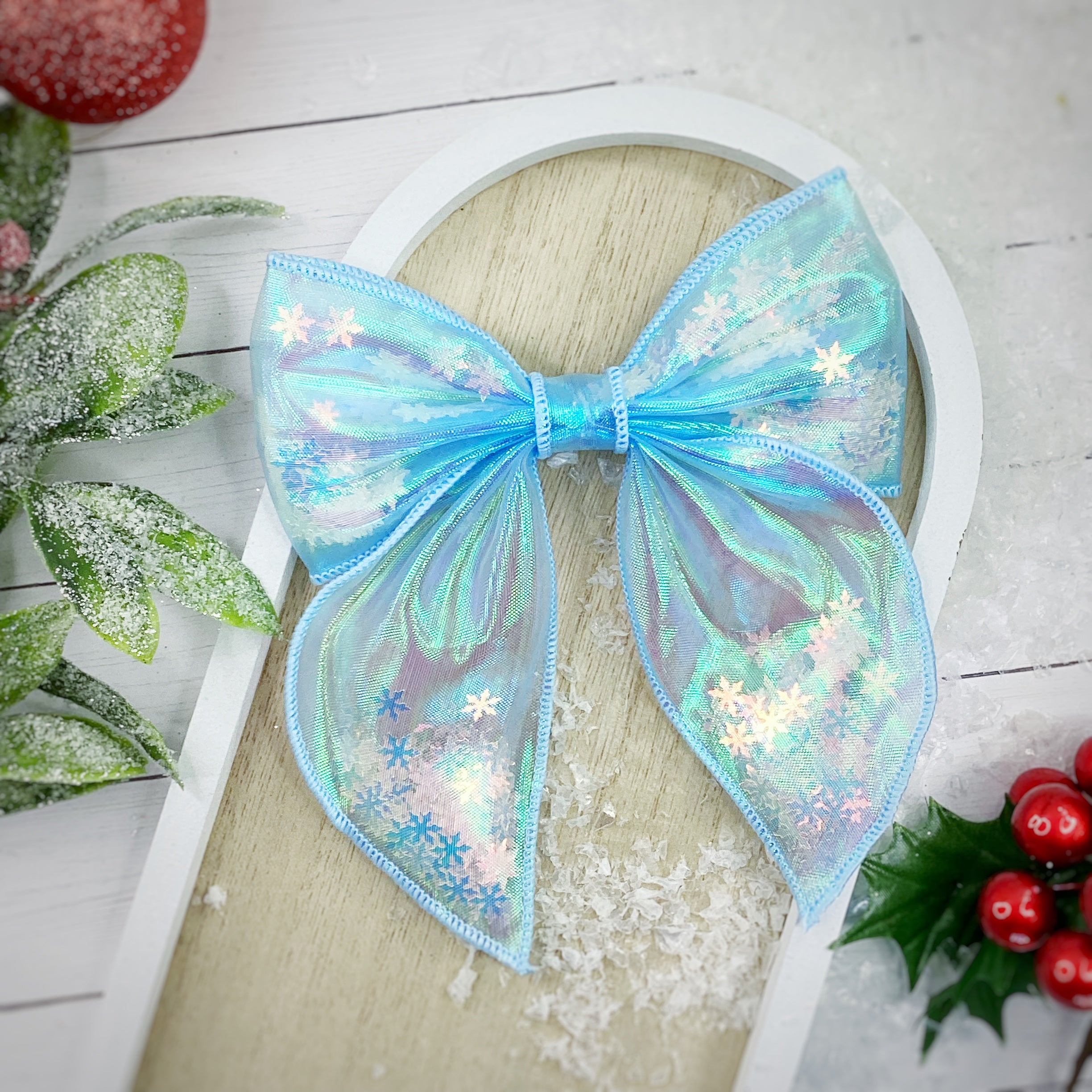 Iridescent Snow Shaker Bows