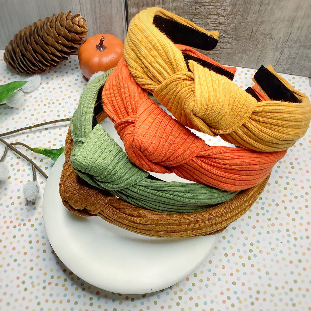 Autumn Rib Knit Headband and Bow Collection