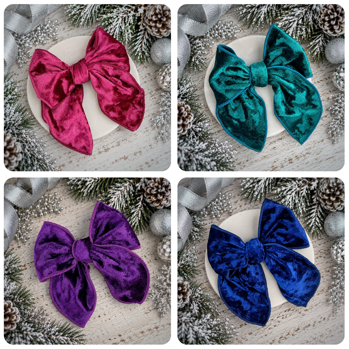 Jewel Velvets 5.5” Pre-Tied Crushed Velvet Collection