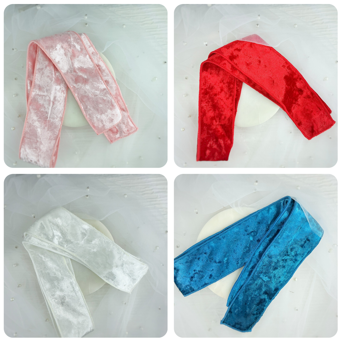 Tie-it-Yourself Velvet Bow Strips with Clip Included