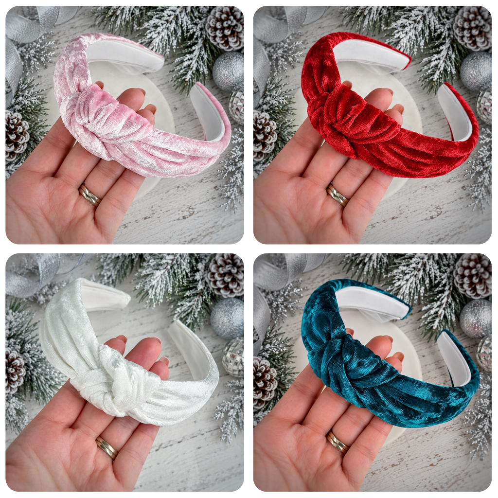 Crushed Velvet Christmas Headband Collection