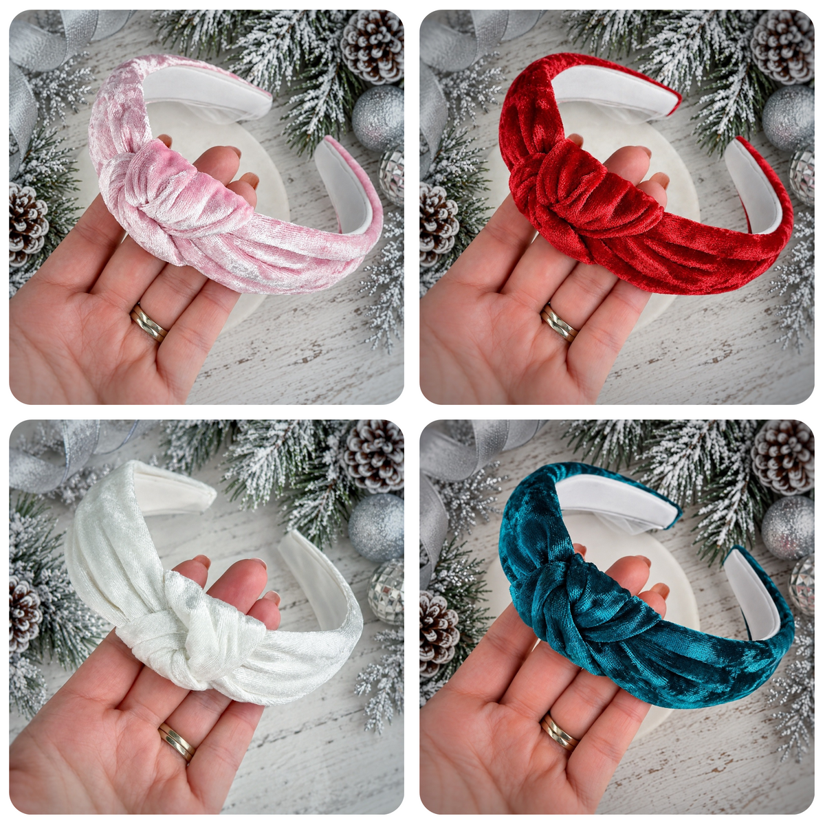 Crushed Velvet Christmas Headband Collection