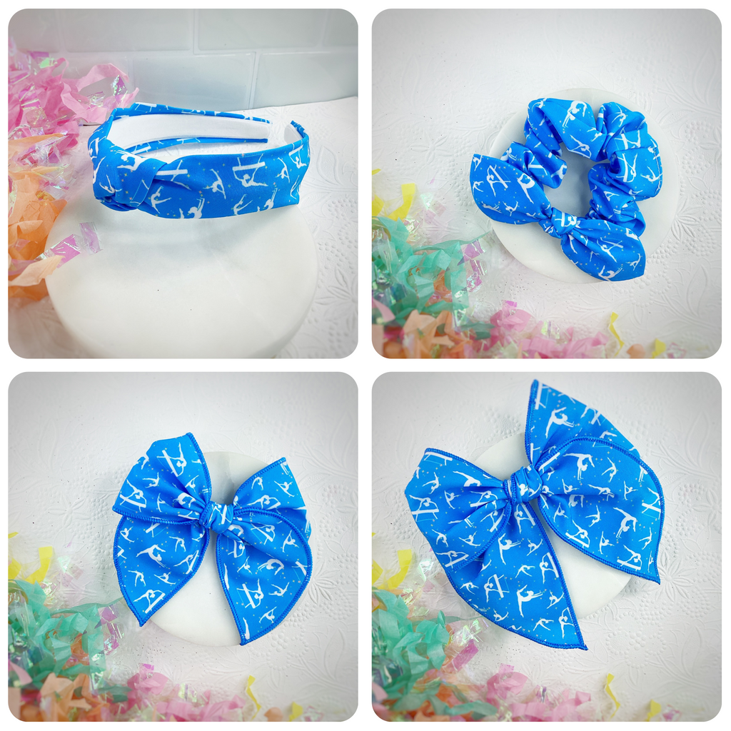 Gymnastics Bow Strip and Headband Collection
