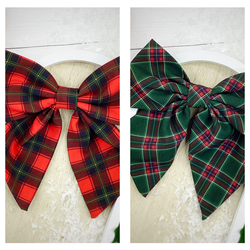 Christmas Tartan Finished Bow