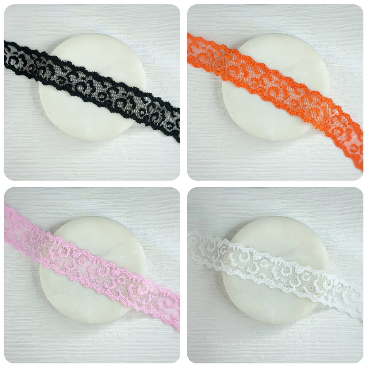 Custom Leopard Spots Lace Trim- RTS