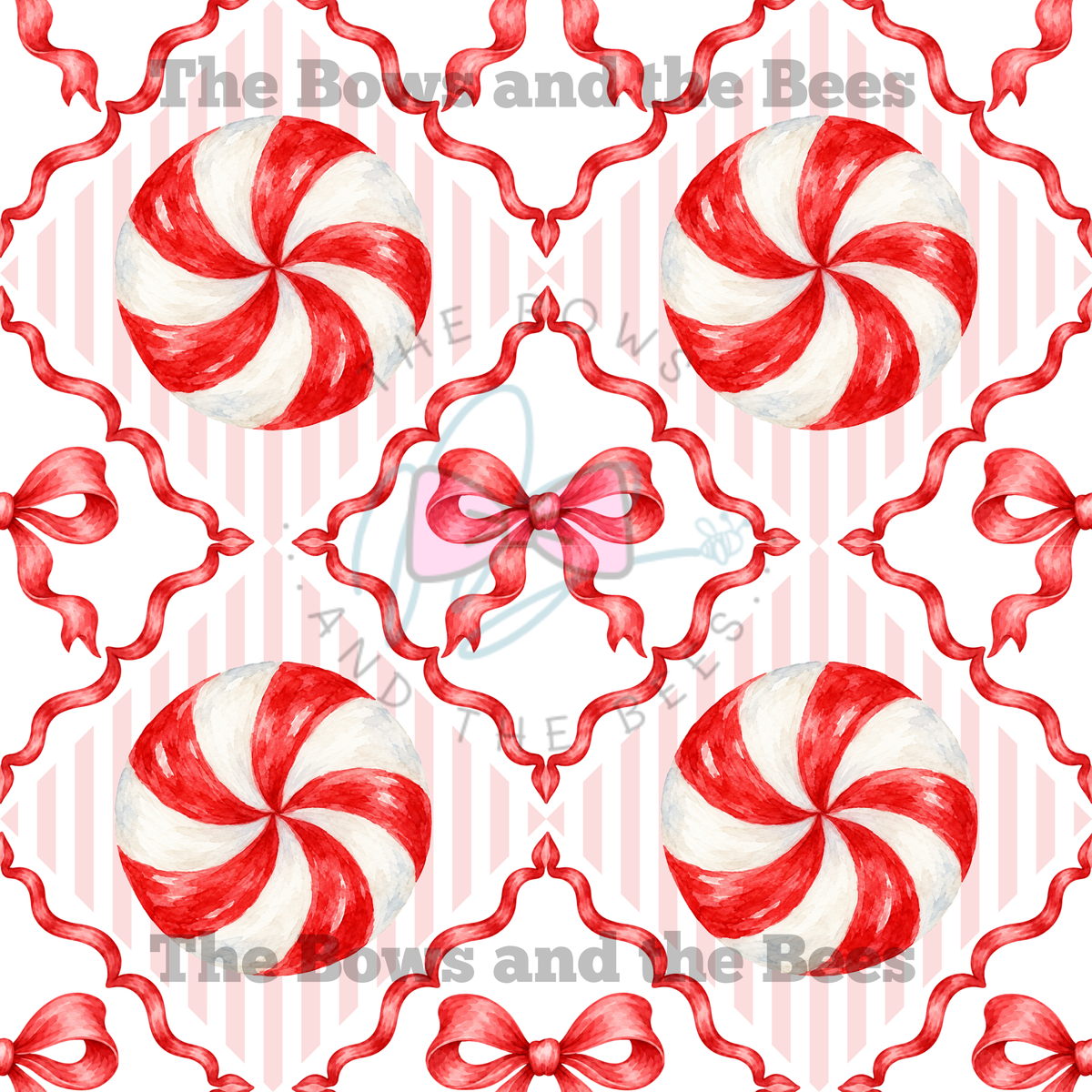 Peppermint Parlor | Trellis Christmas Seamless Pattern