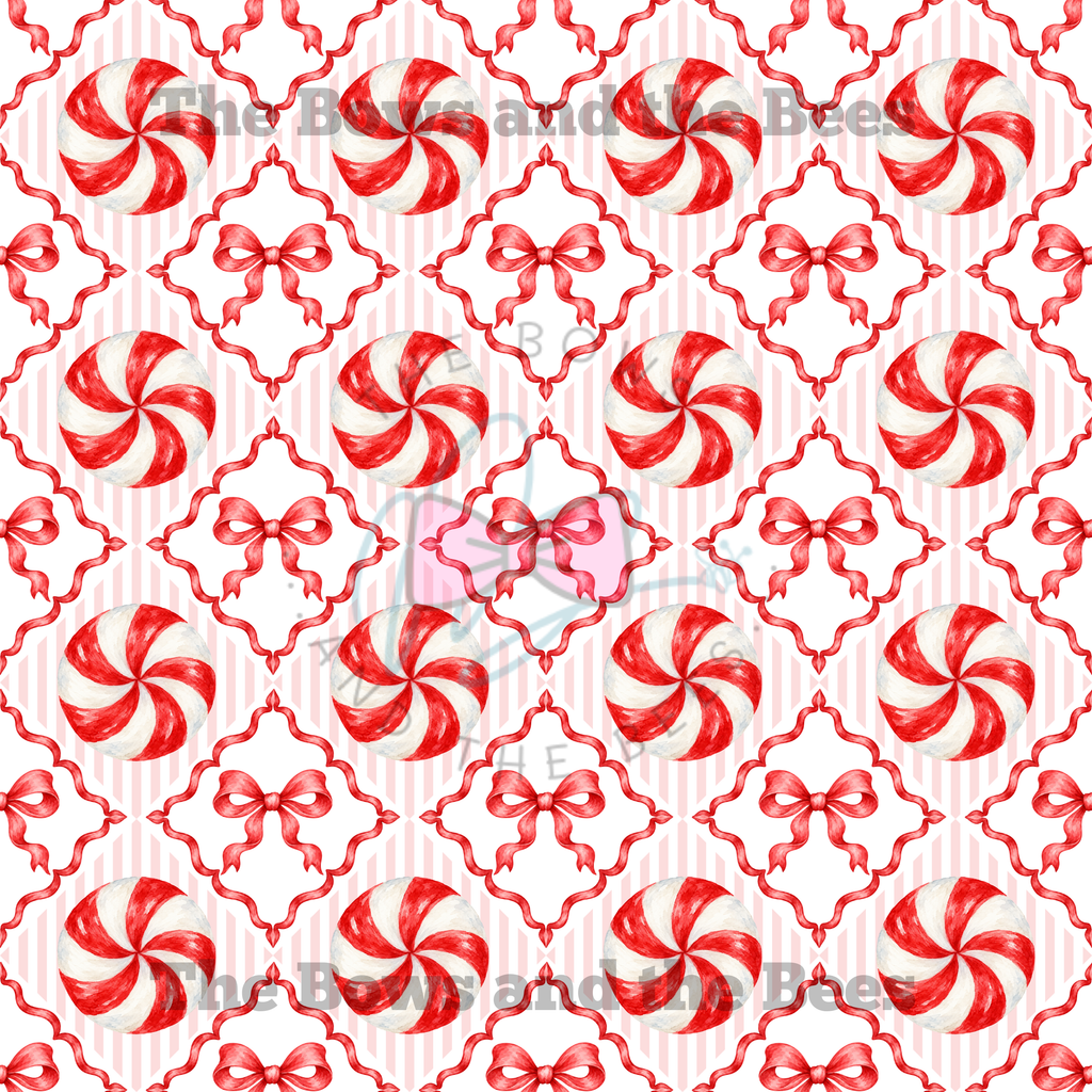 Peppermint Parlor | Trellis Christmas Seamless Pattern