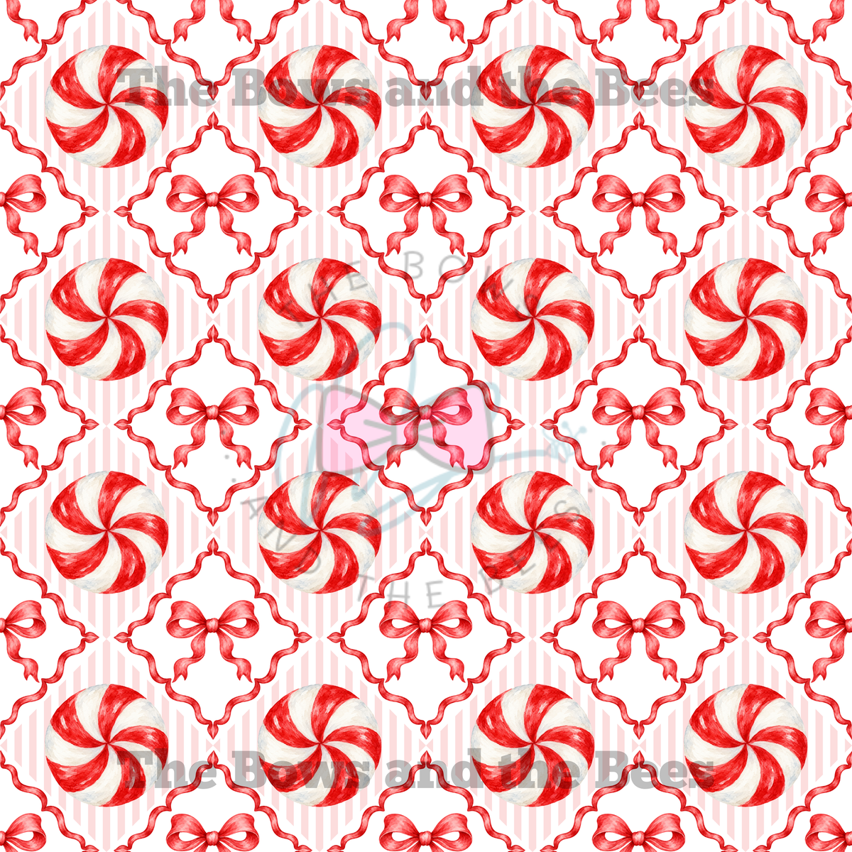 Peppermint Parlor | Trellis Christmas Seamless Pattern