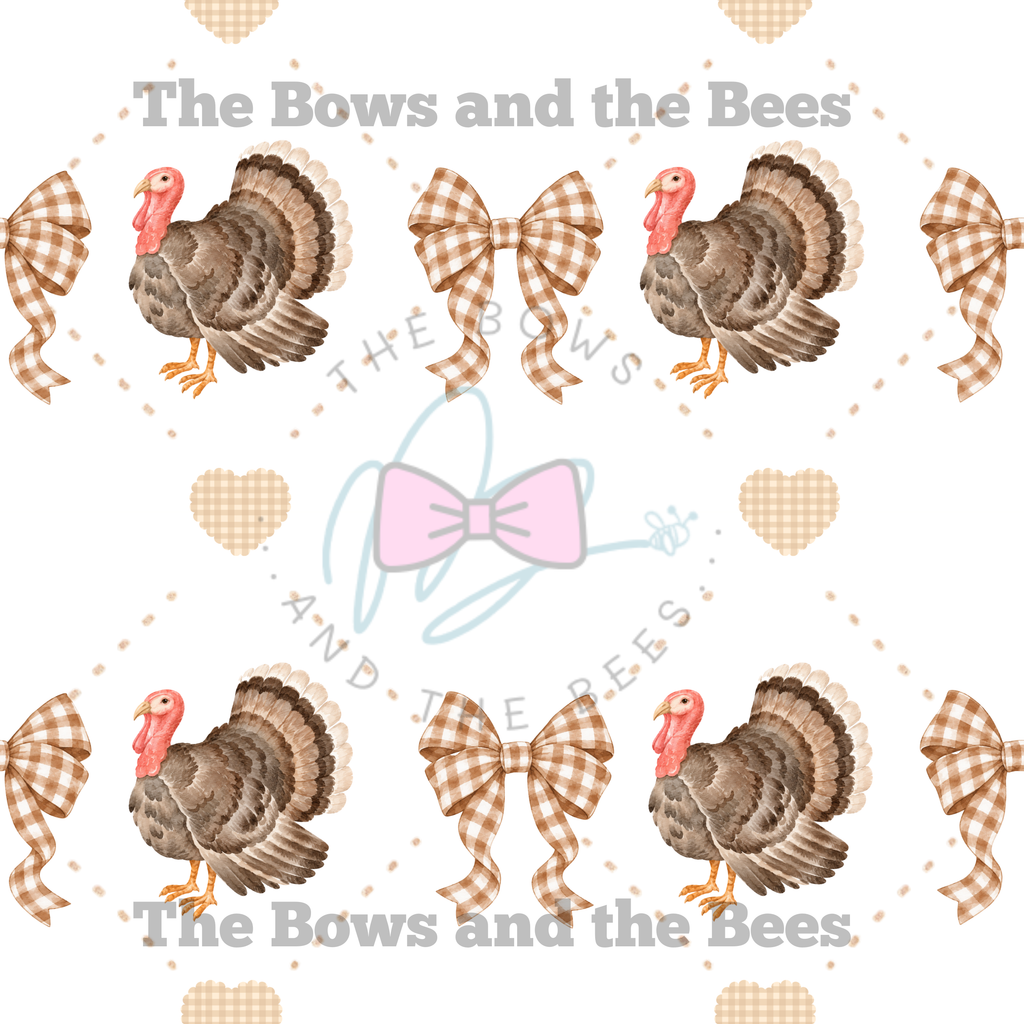 Gingham Country Turkey | Seamless Pattern