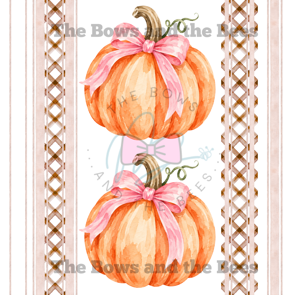 Brown Wicker Lattice Pumpkins | Striped Fall Seamless Pattern