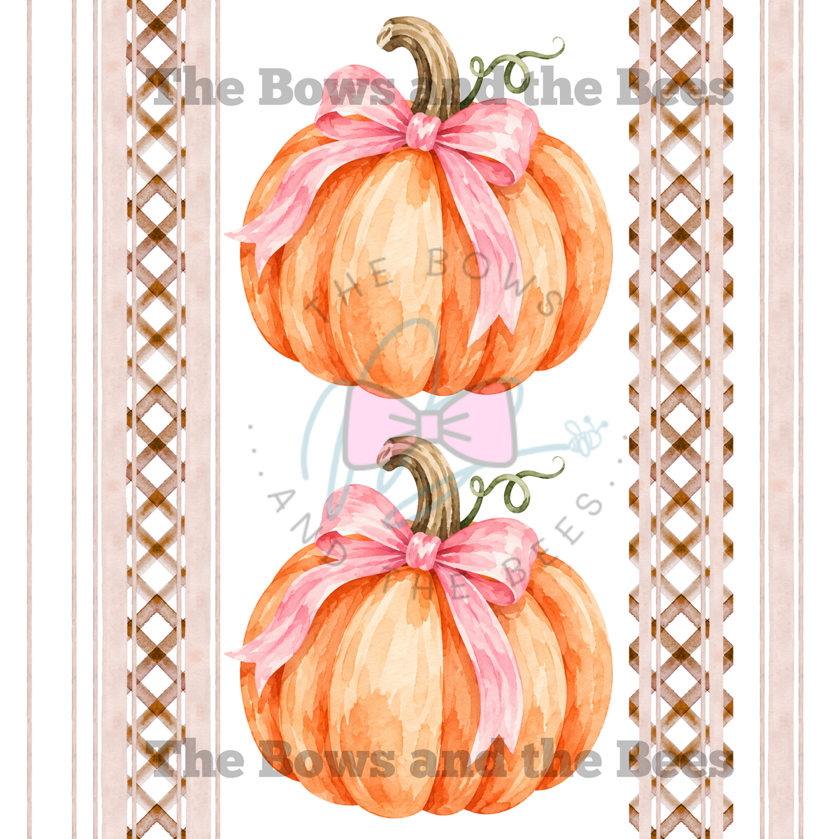 Brown Wicker Lattice Pumpkins | Striped Fall Seamless Pattern