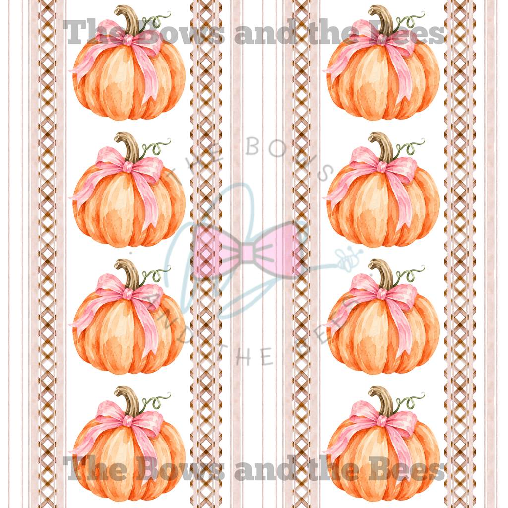 Brown Wicker Lattice Pumpkins | Striped Fall Seamless Pattern